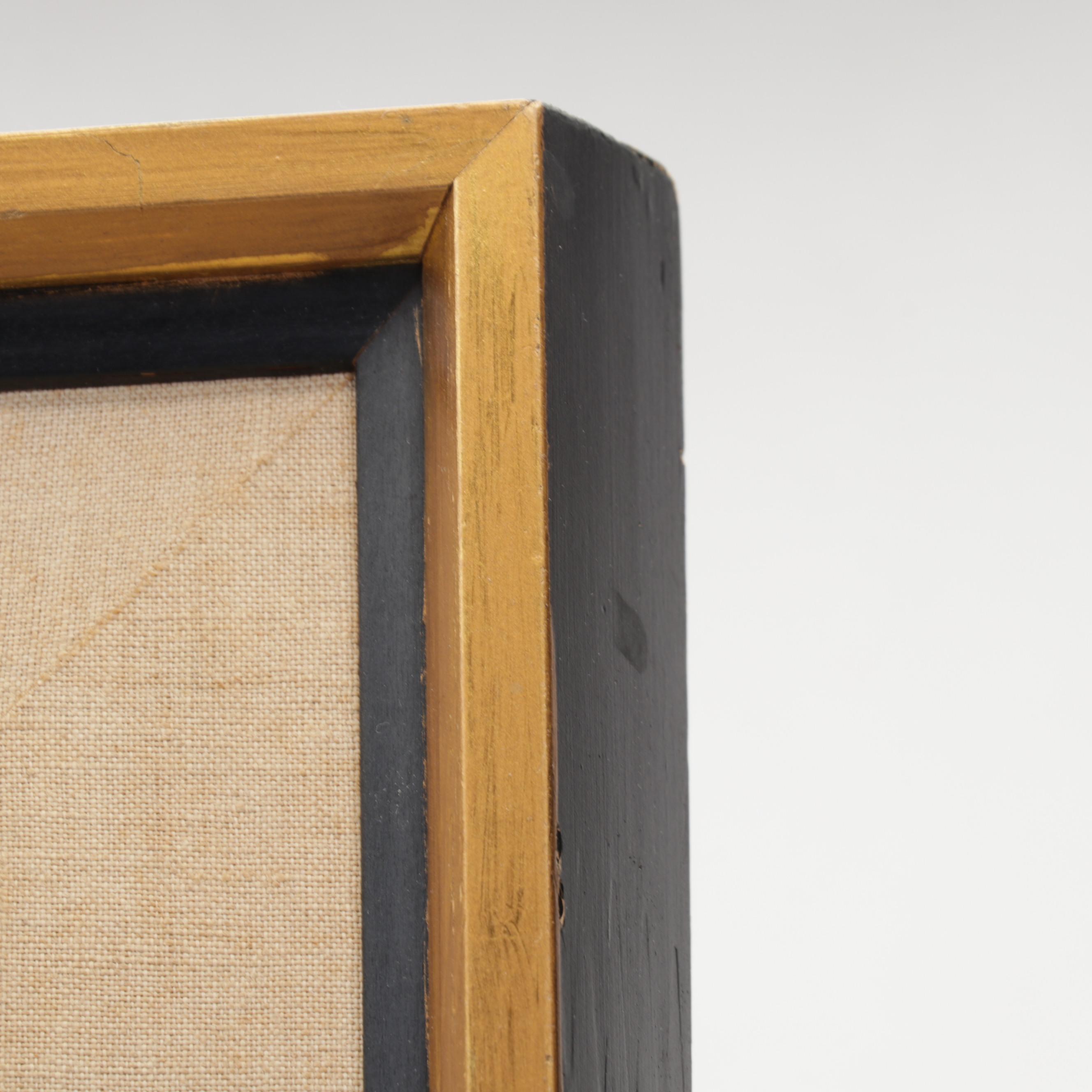 Folk Art Oil Painting of Latin American Street Market, Late 20th Century