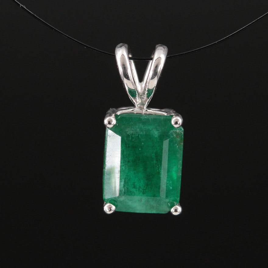 14K 2.30 CT Emerald Pendant