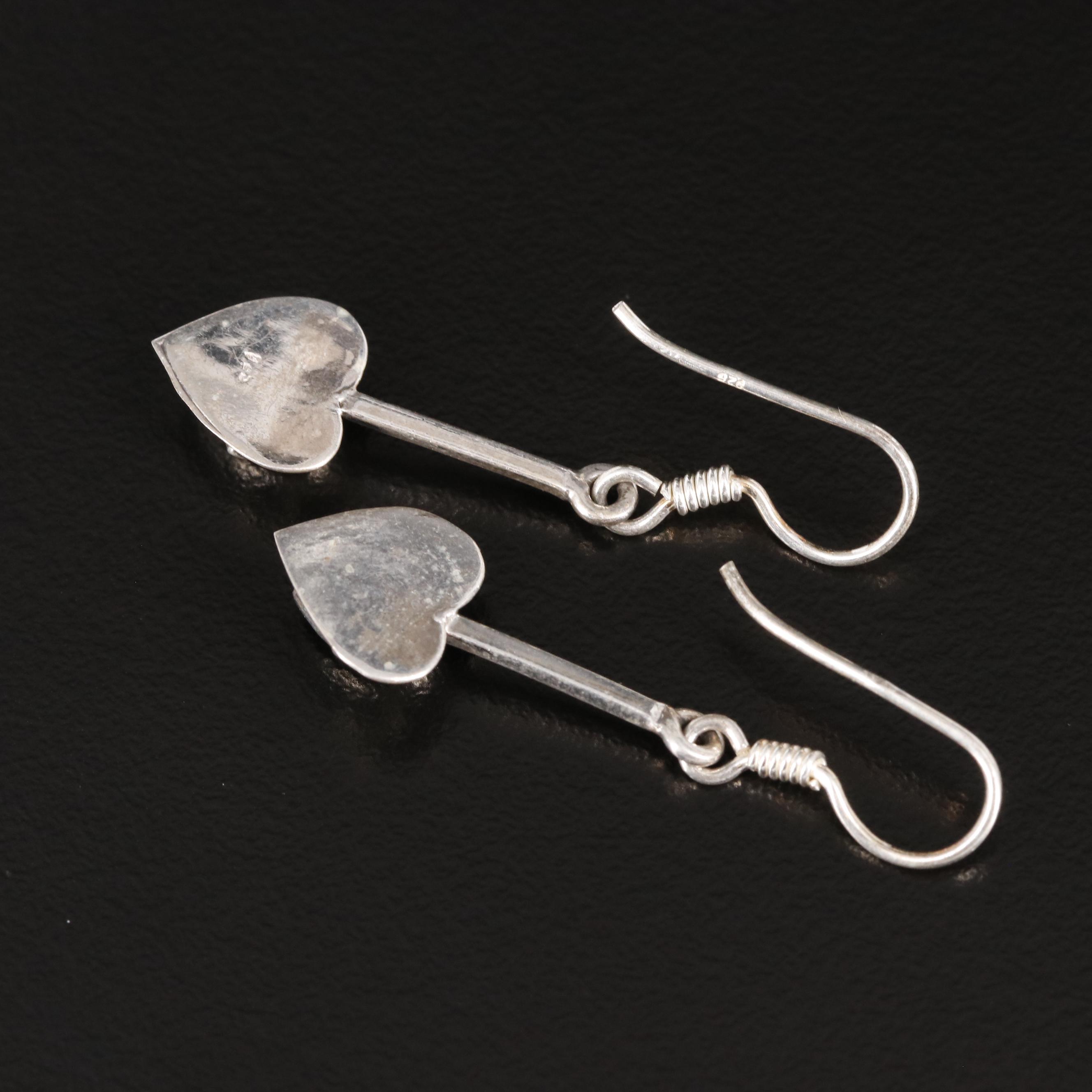 Sterling Sapphire Dangle Earrings