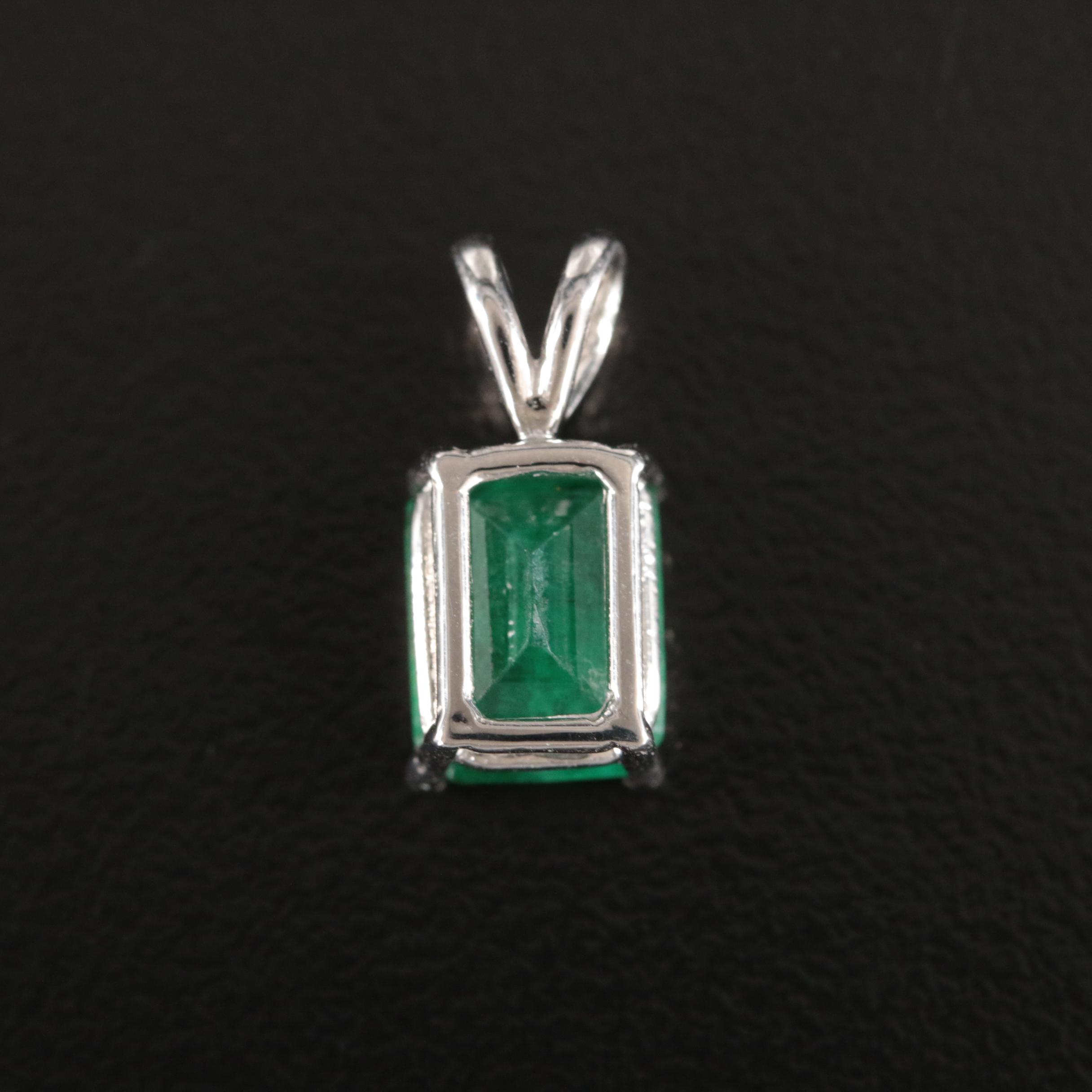 14K 2.30 CT Emerald Pendant
