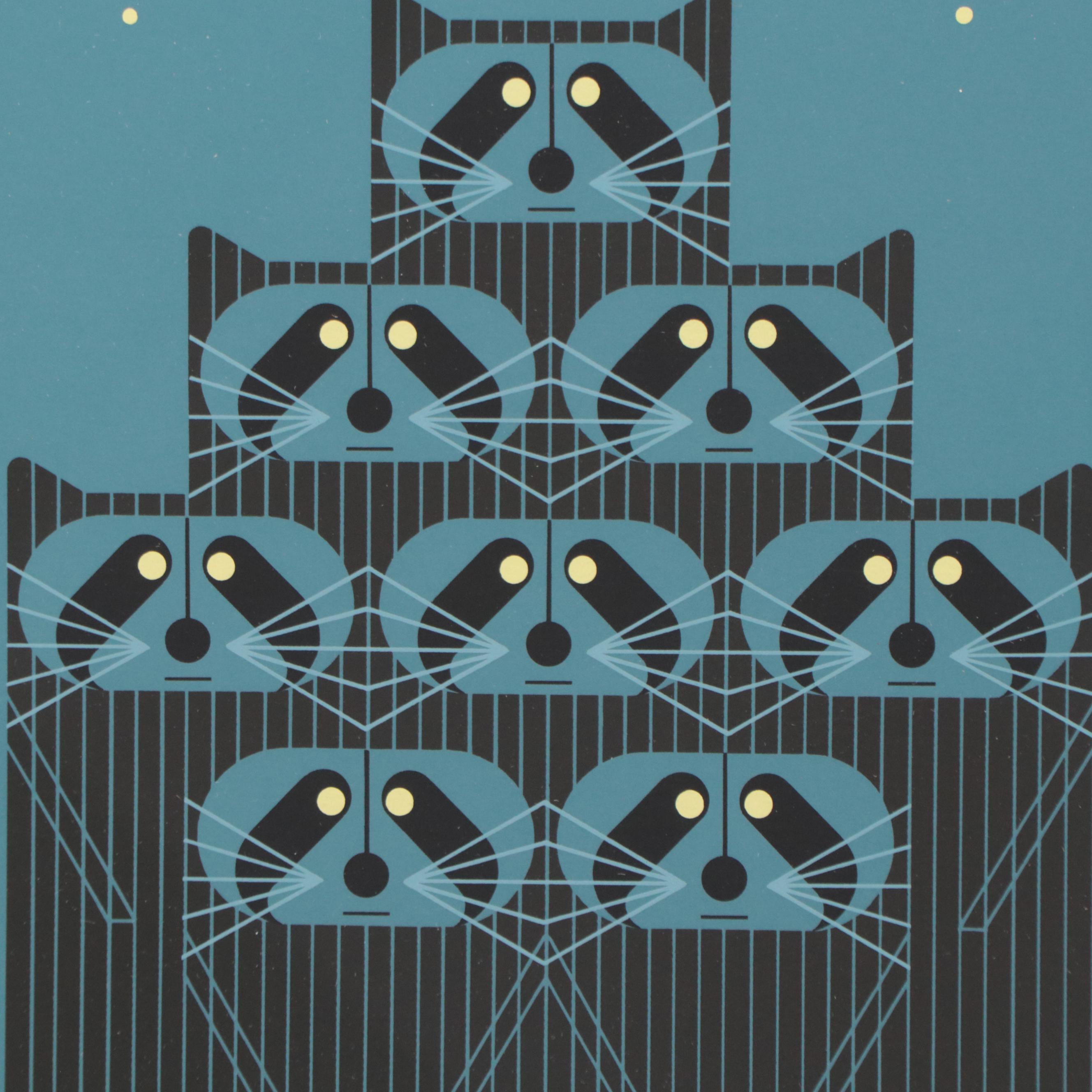 Charley Harper Serigraph "Raccpack," 1975