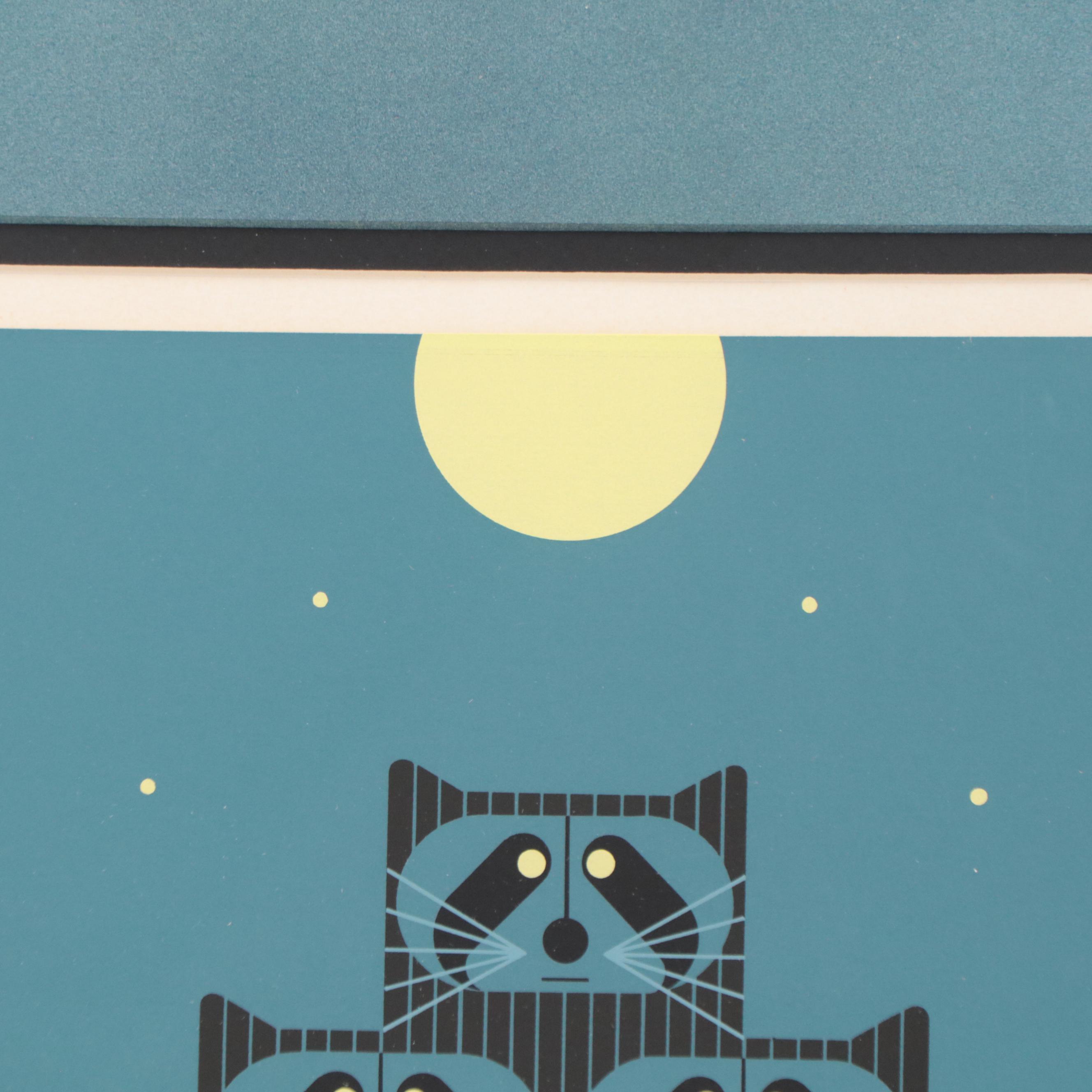 Charley Harper Serigraph "Raccpack," 1975