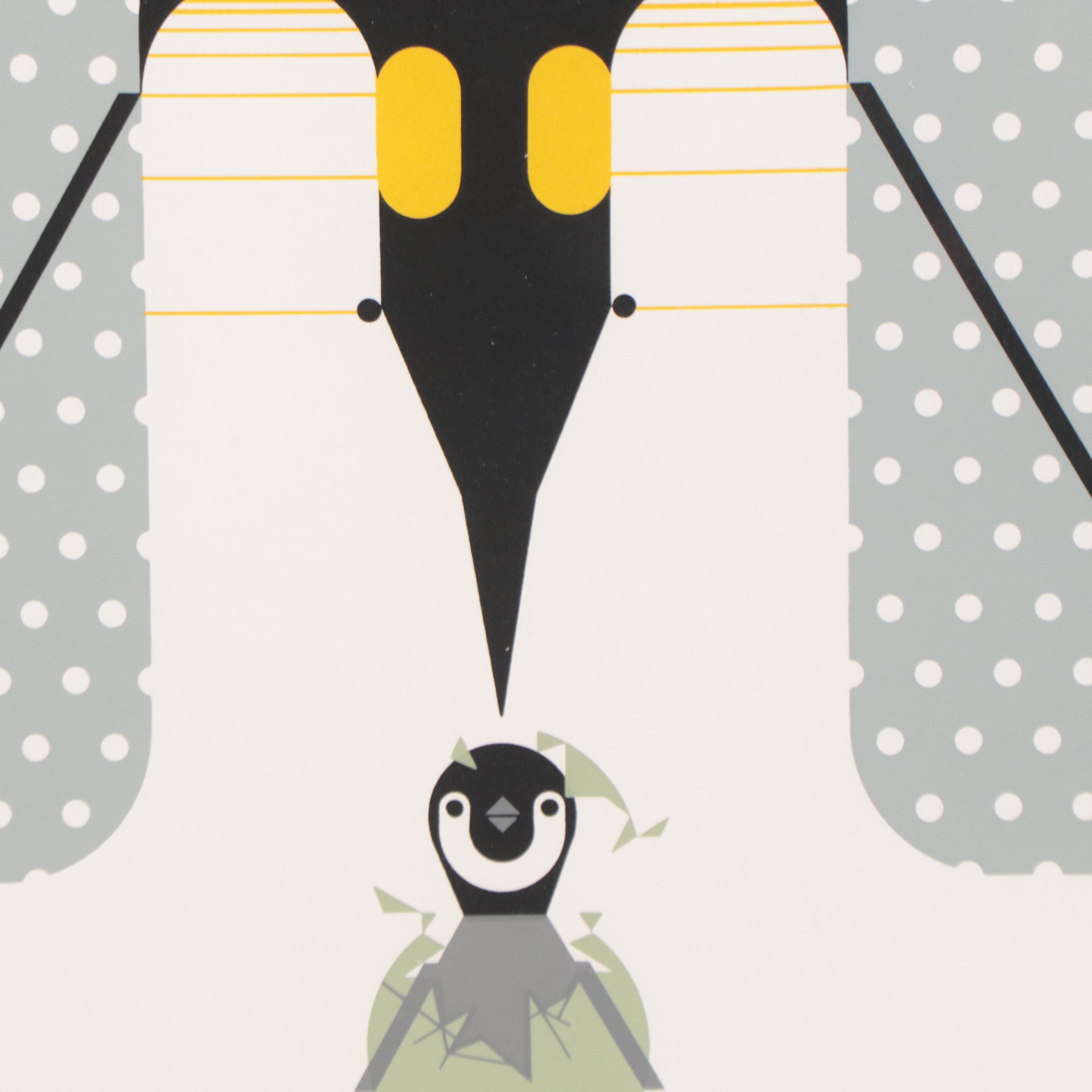 Charley Harper Serigraph "Brrrthday," 1977