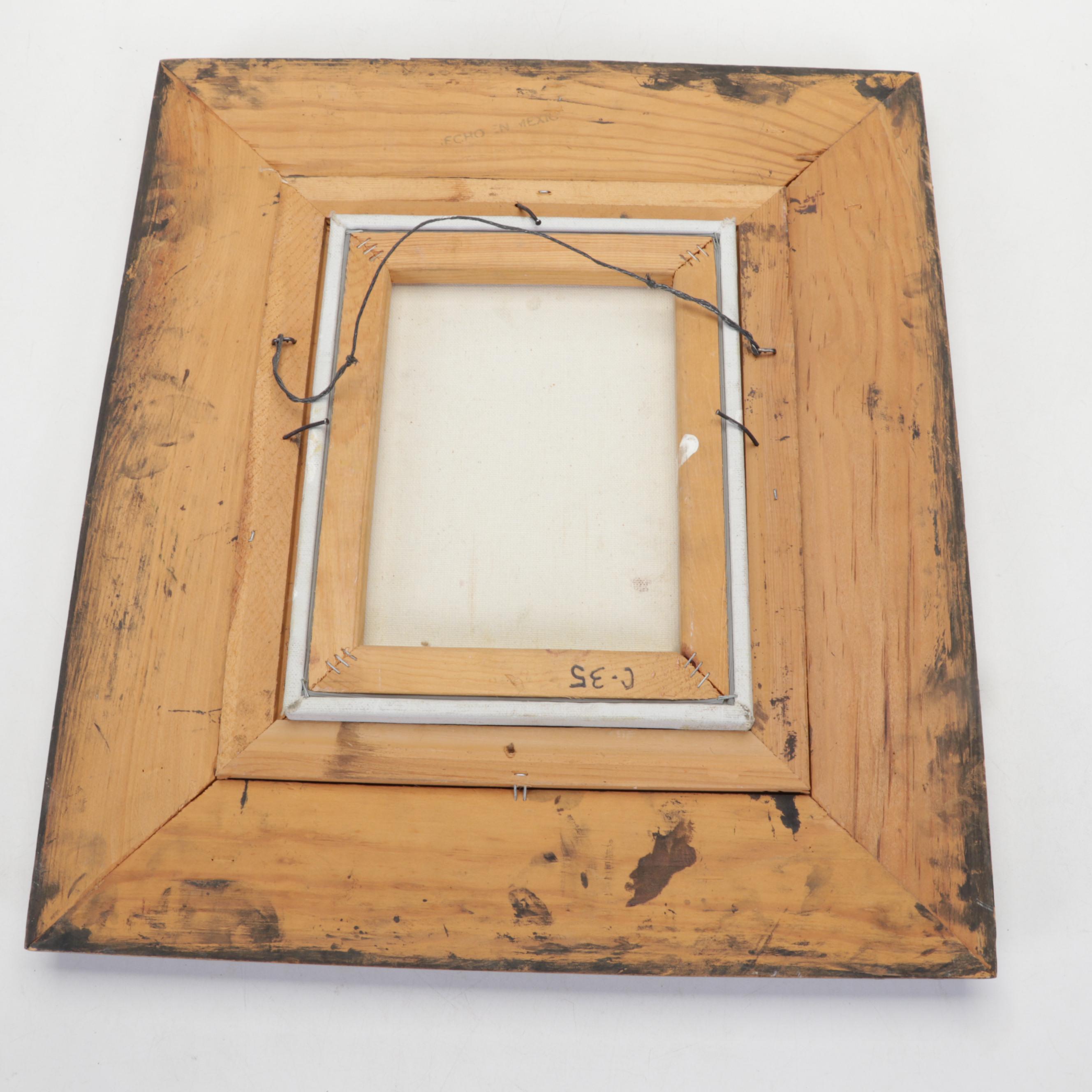 Rebecca Rhodes Oil Painting of Pansy Flowers in Vase