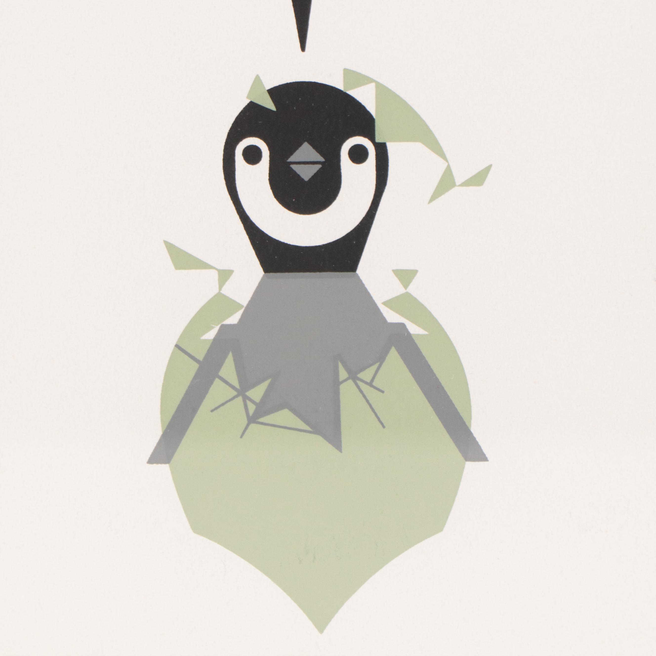 Charley Harper Serigraph "Brrrthday," 1977