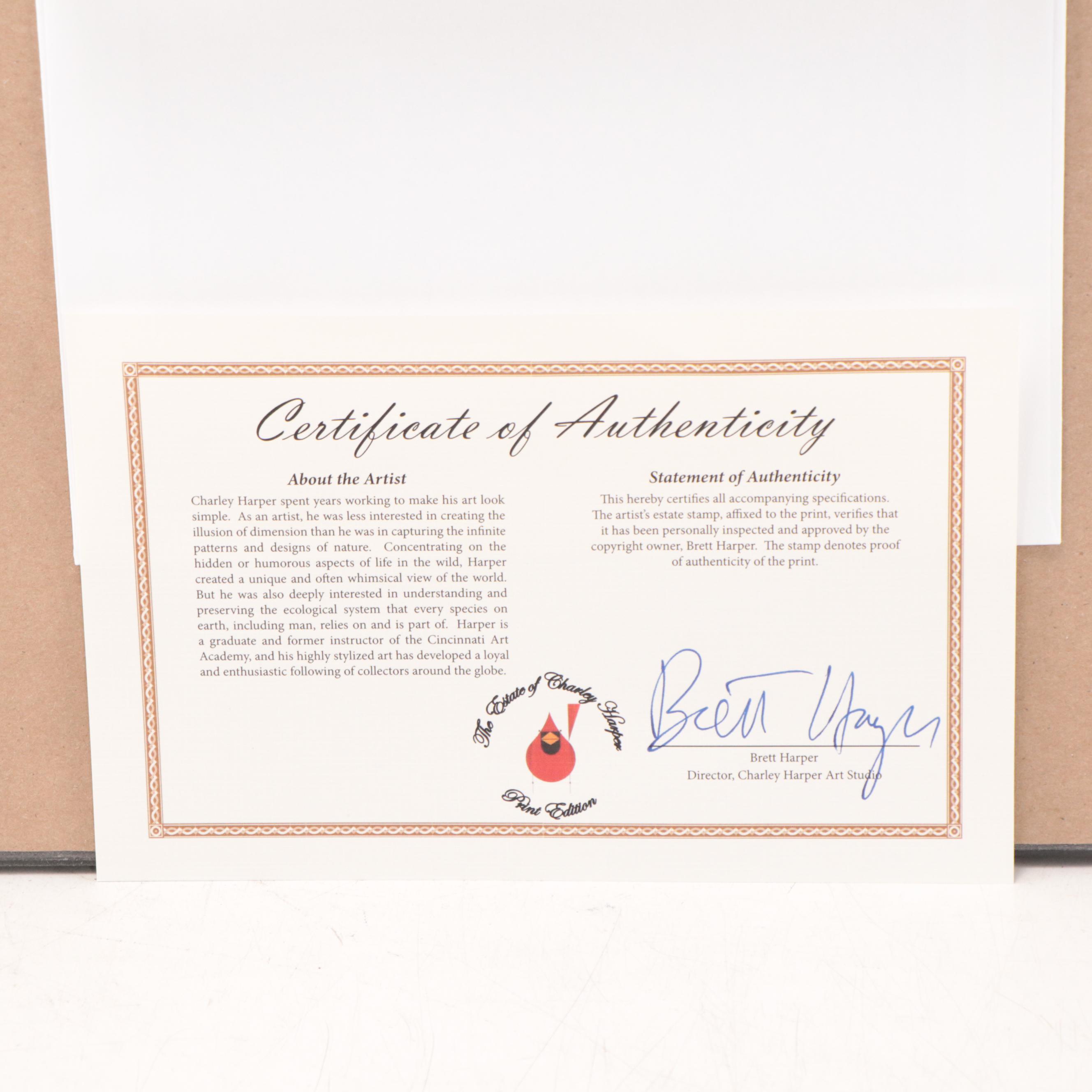 Charley Harper Serigraph "Brrrthday," 1977