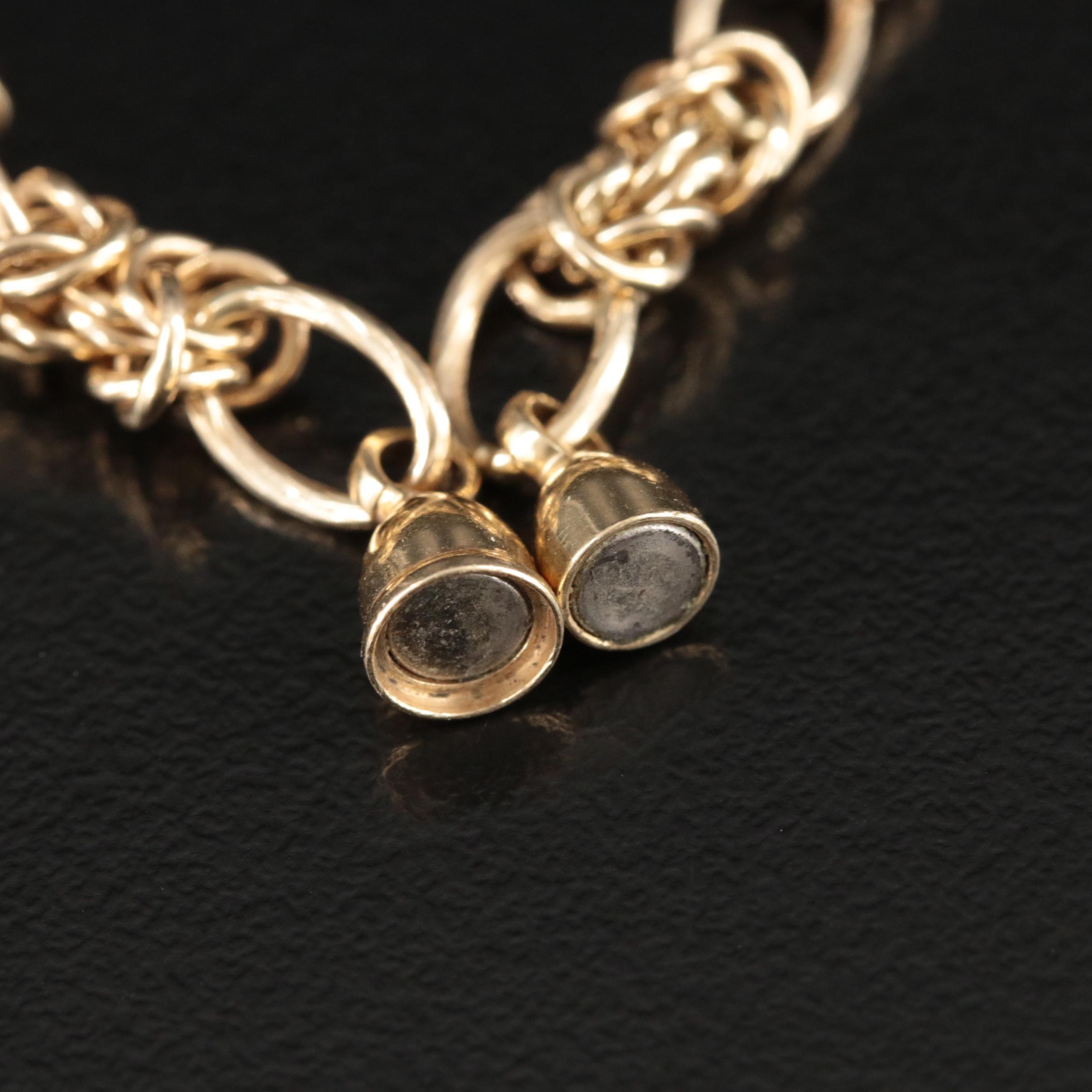 14K Byzantine Chain Station Bracelet