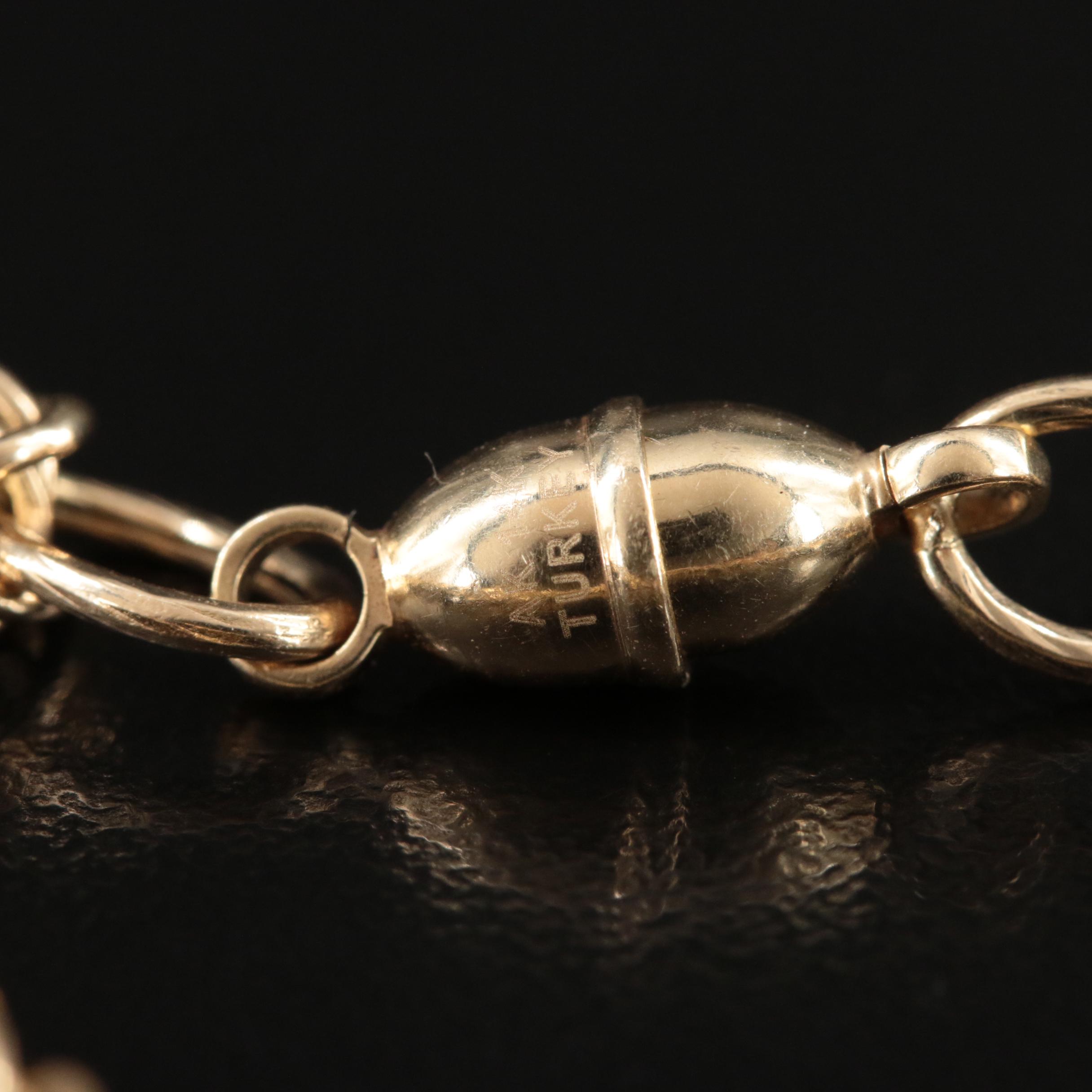 14K Byzantine Chain Station Bracelet