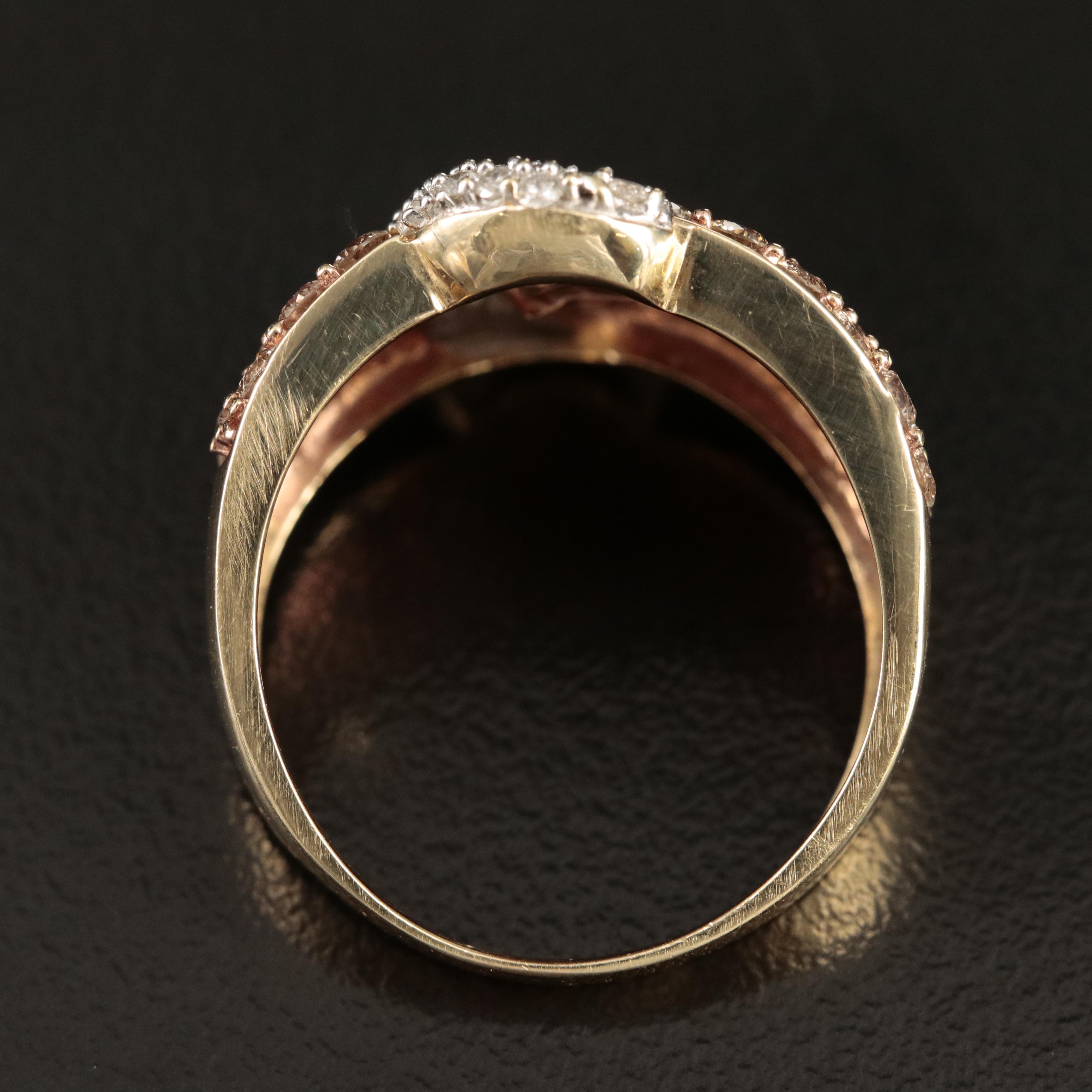 10K 1.96 CTW Pavé Diamond Buckle Ring