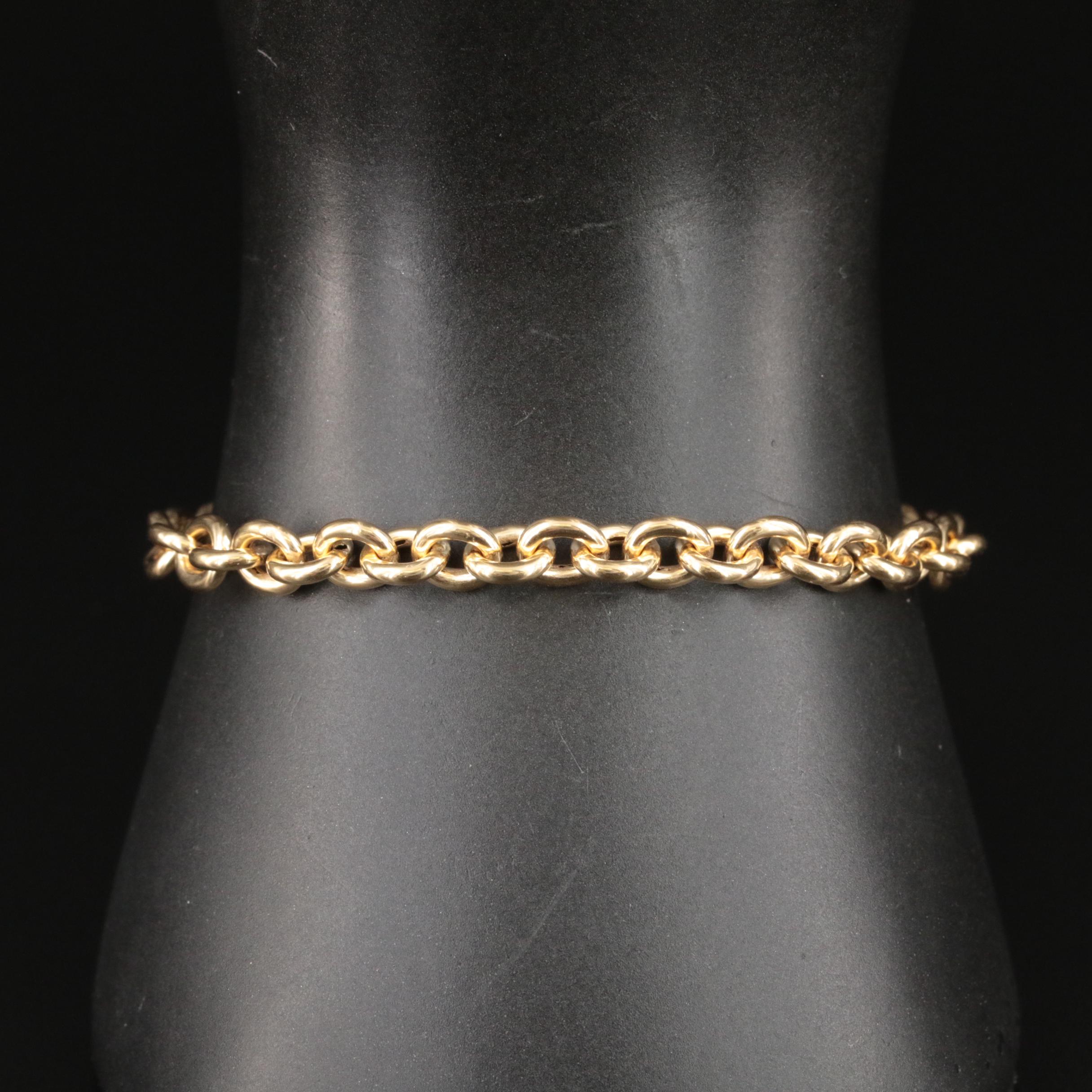 14K Cable Chain Bracelet