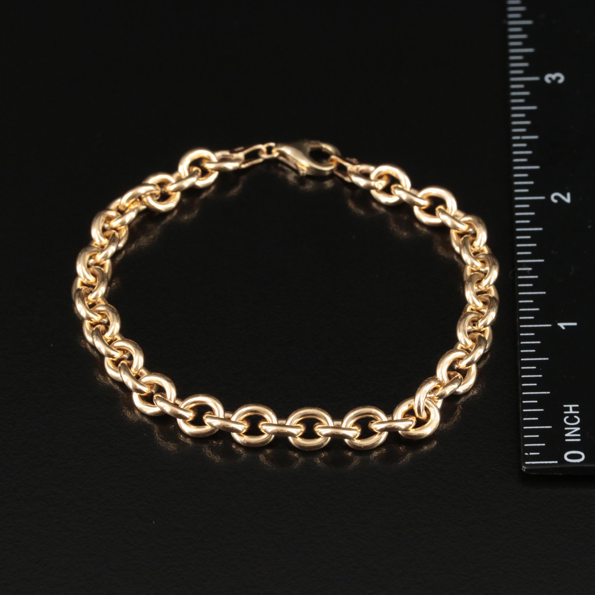 14K Cable Chain Bracelet