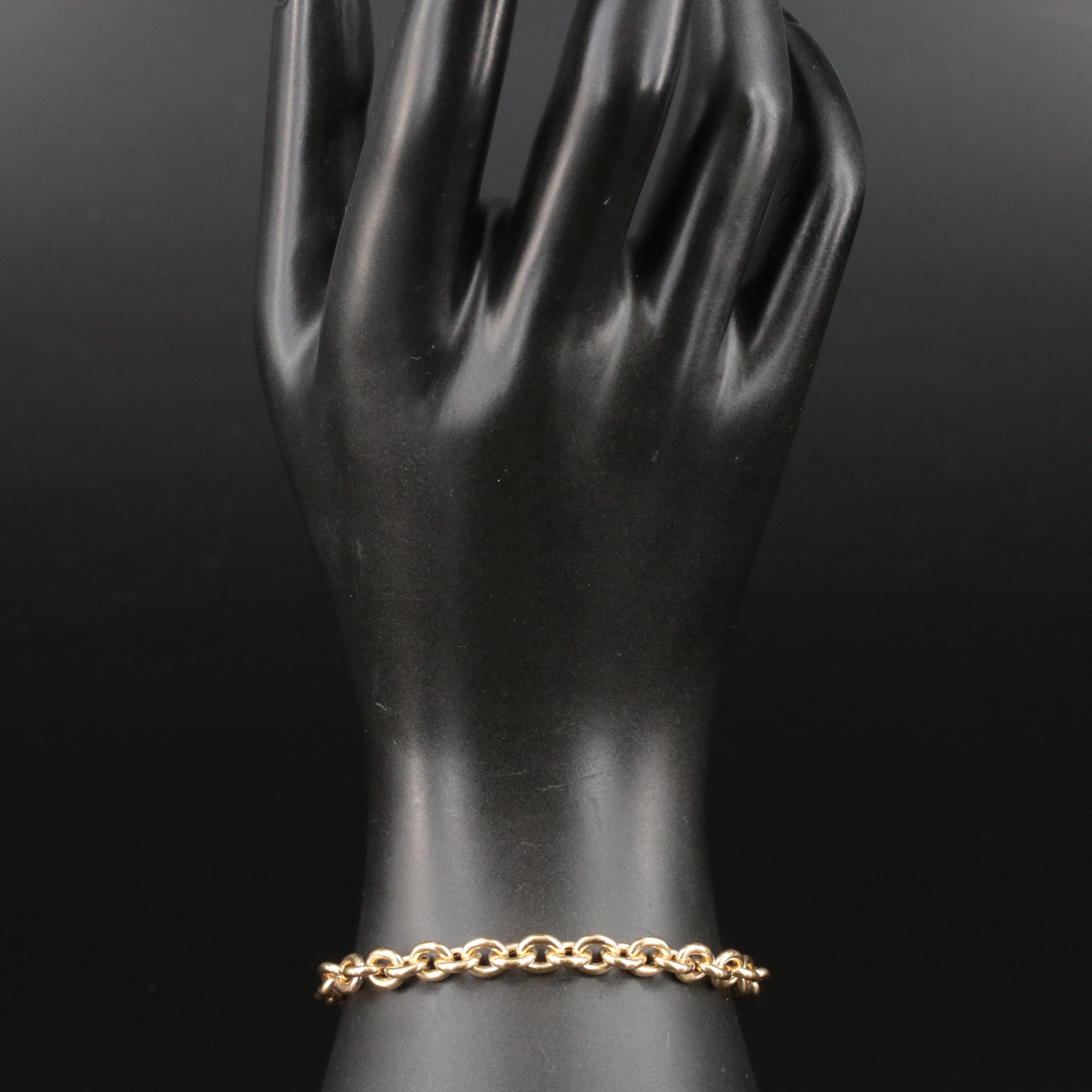 14K Cable Chain Bracelet