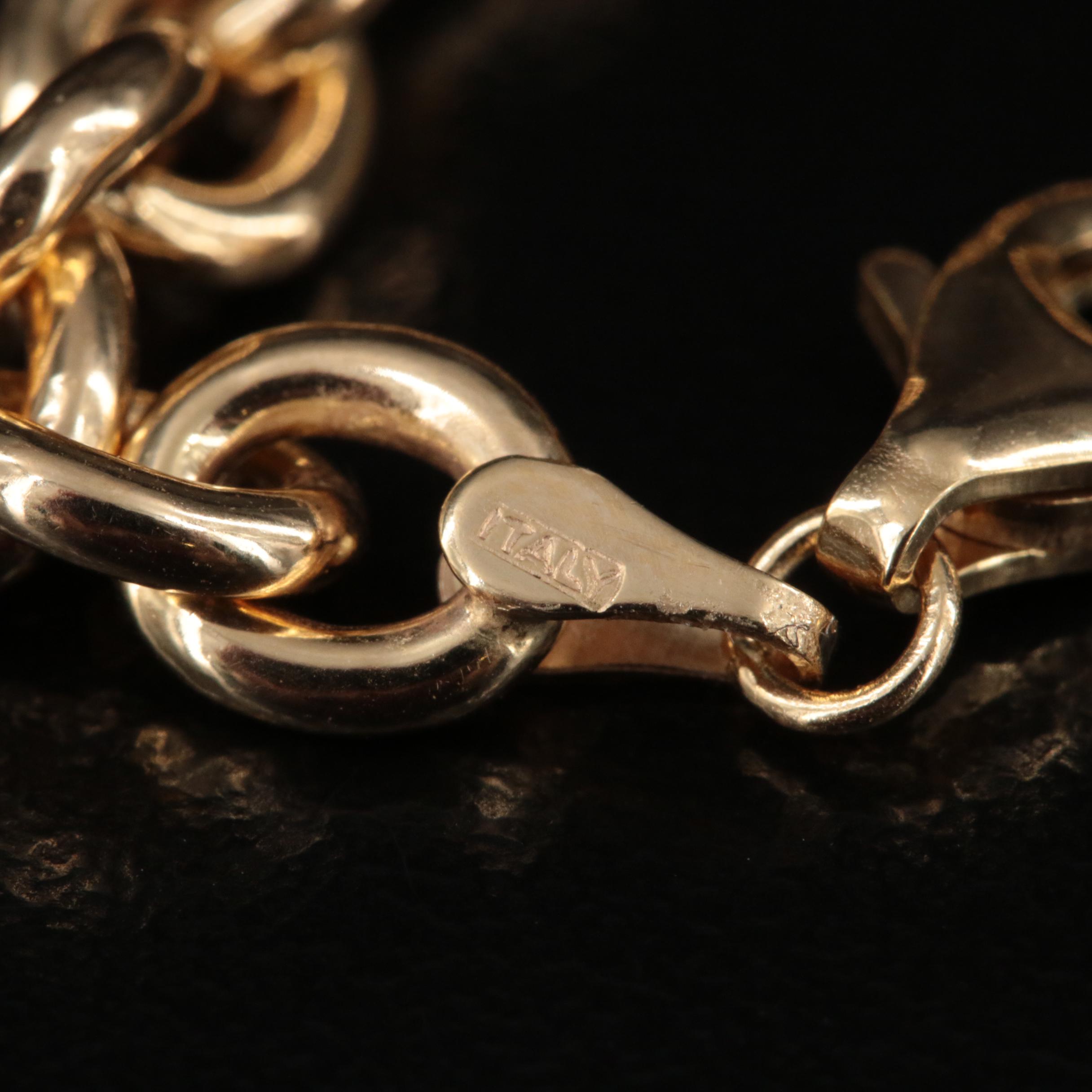 14K Cable Chain Bracelet