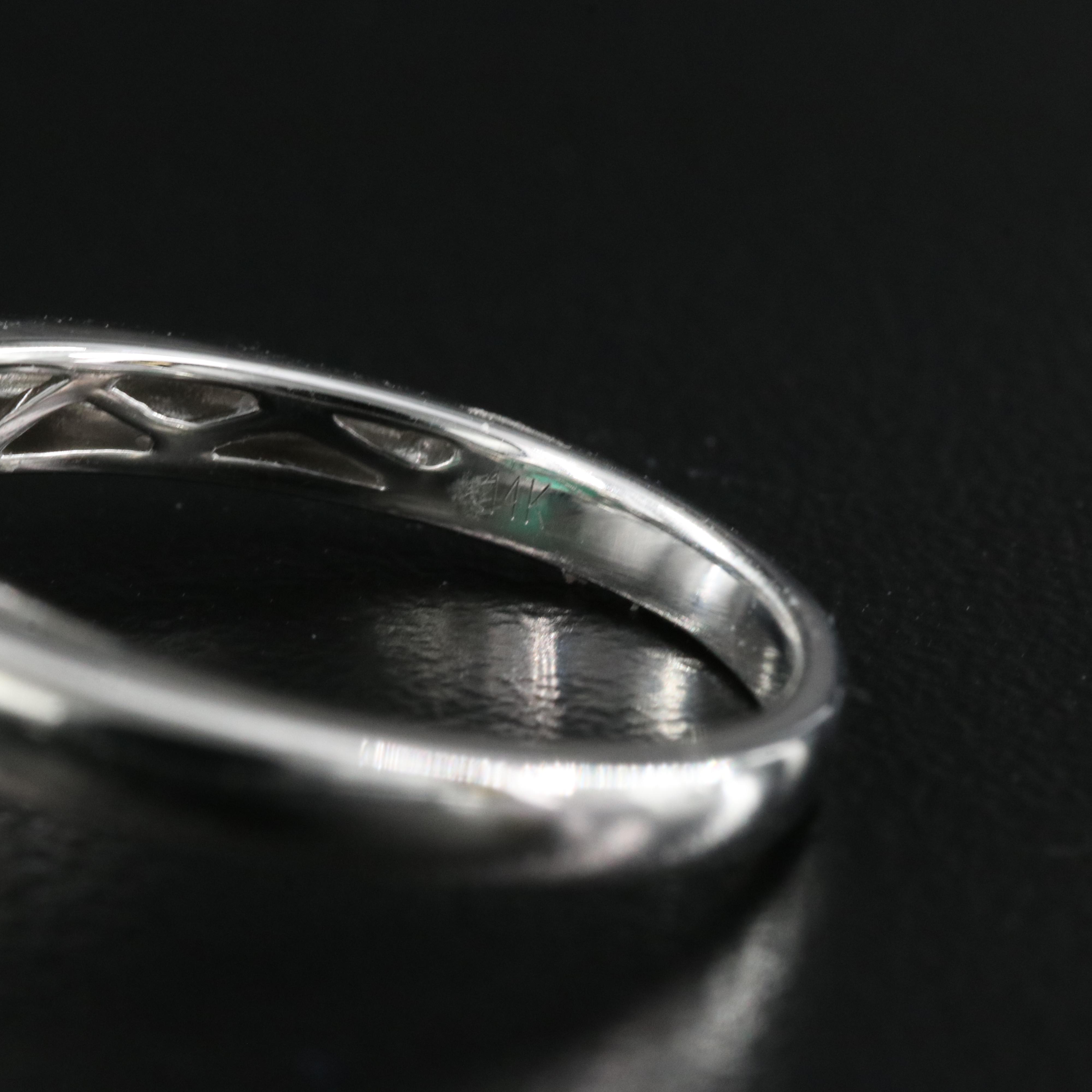 14K 3.10 CT Emerald Solitaire Ring