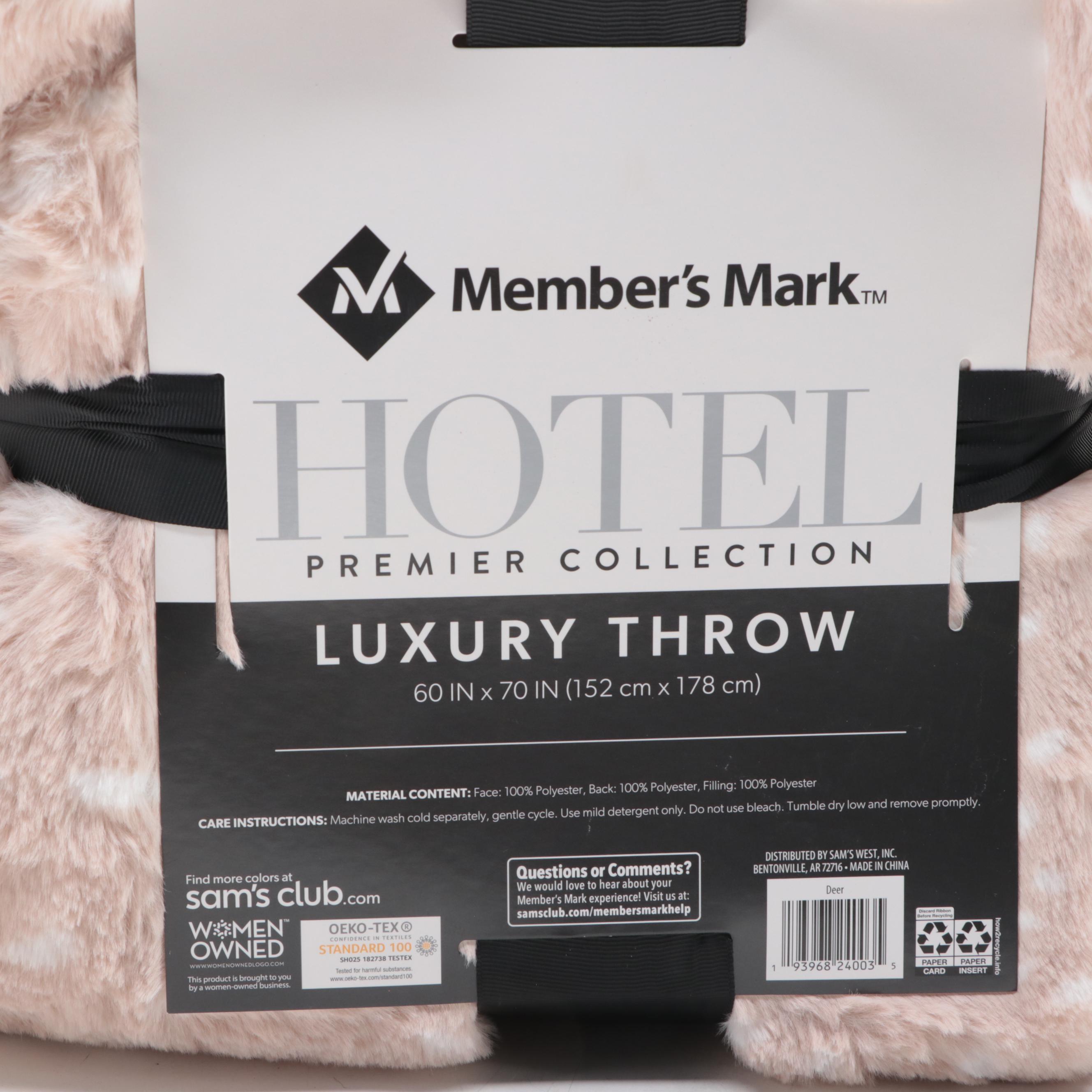 Member's Mark Hotel Premier Collection Luxury Throw Blanket in Deer