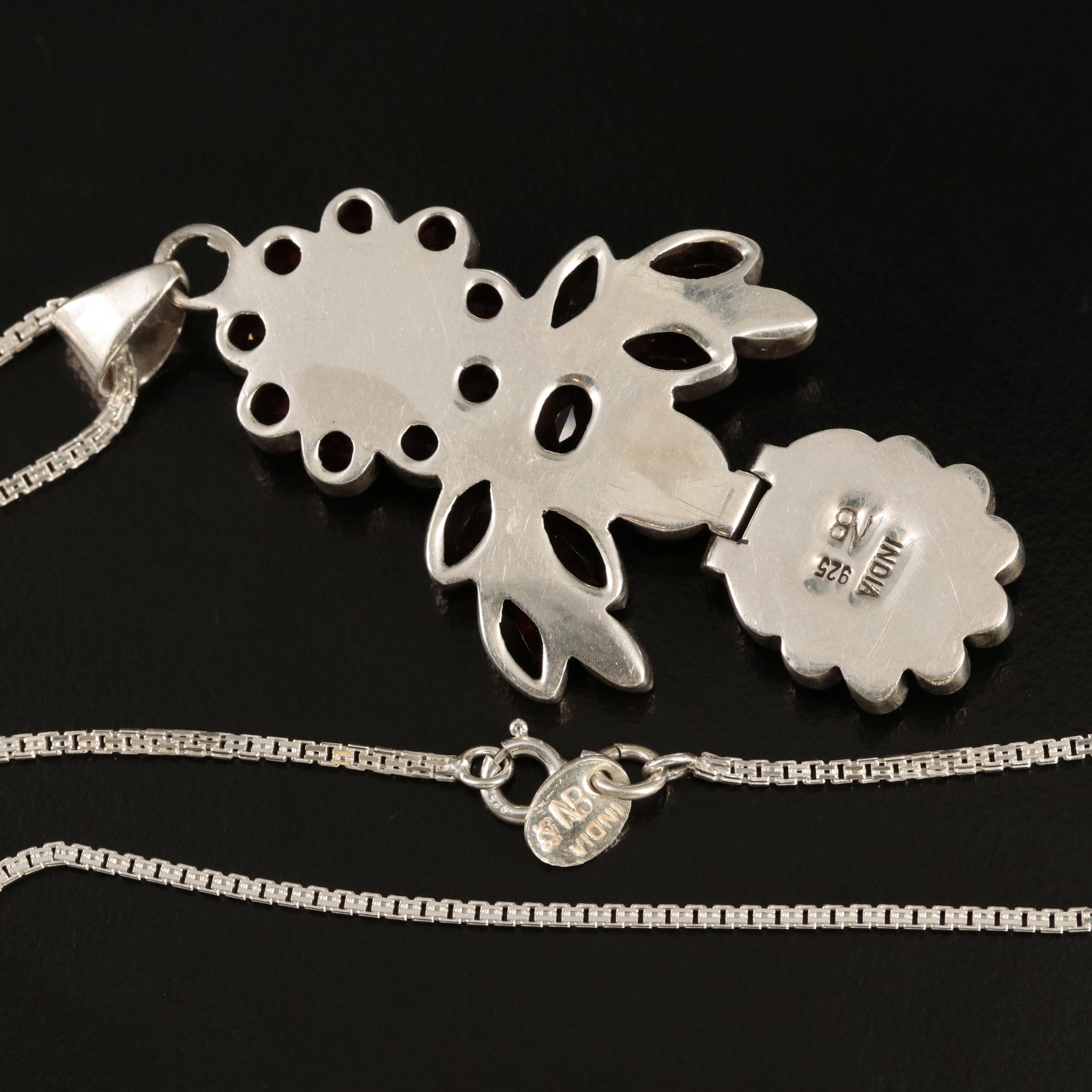 Nicky Butler Sterling Garnet, Citrine and Glass