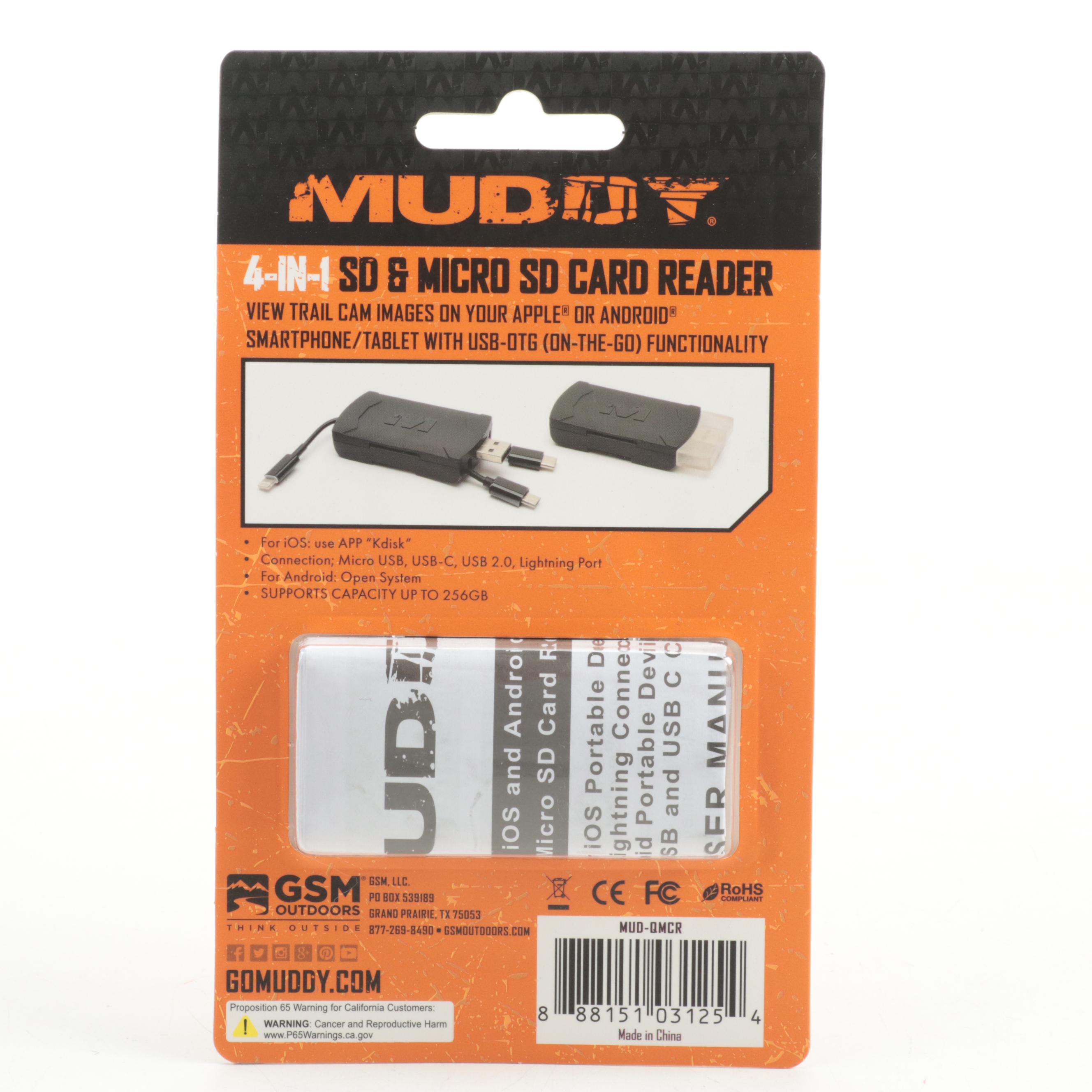 Stealth Cam BT16 Infrared Trail Cameras with Muddy SD/Micro SD Card Reader