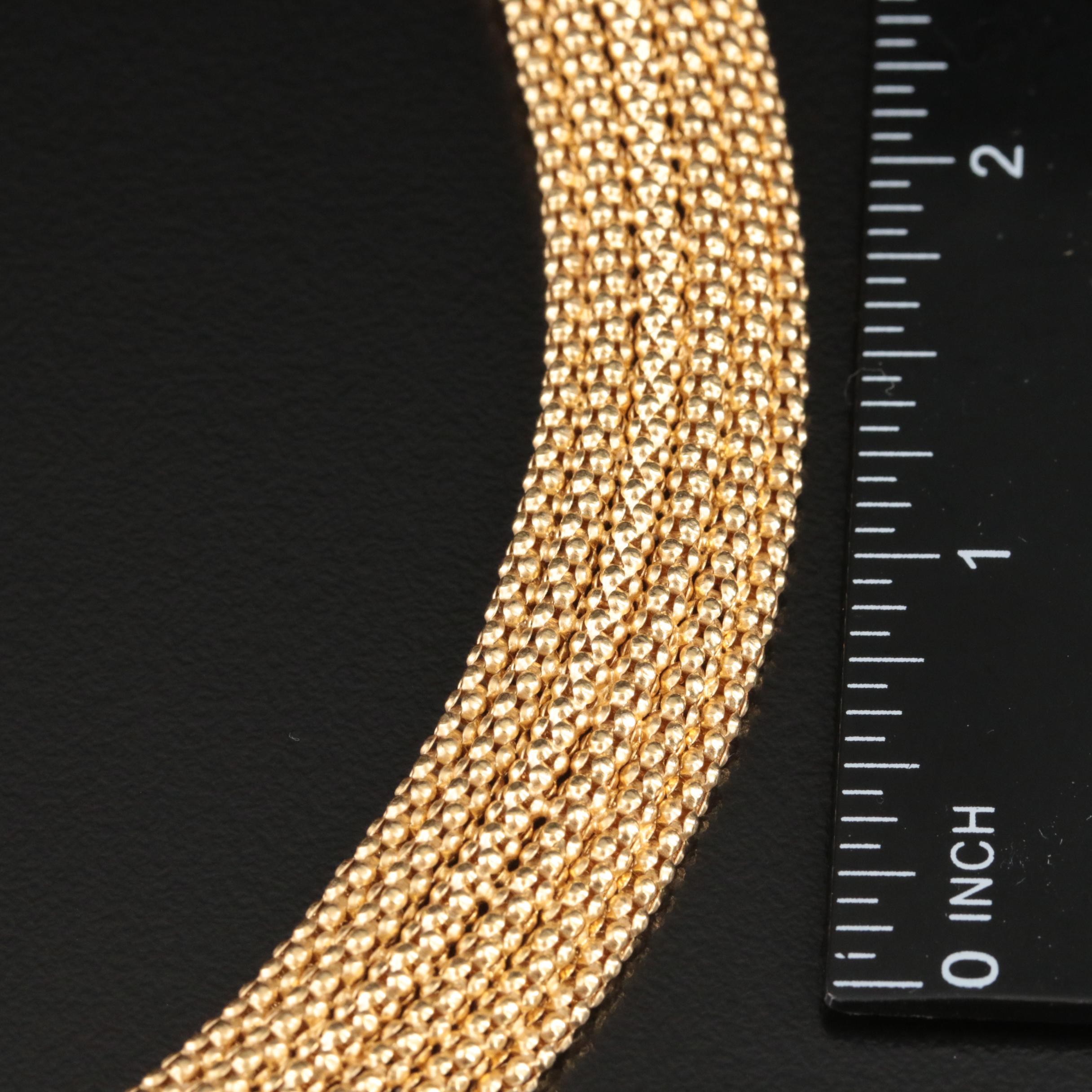 Italian 14K Popcorn Collar