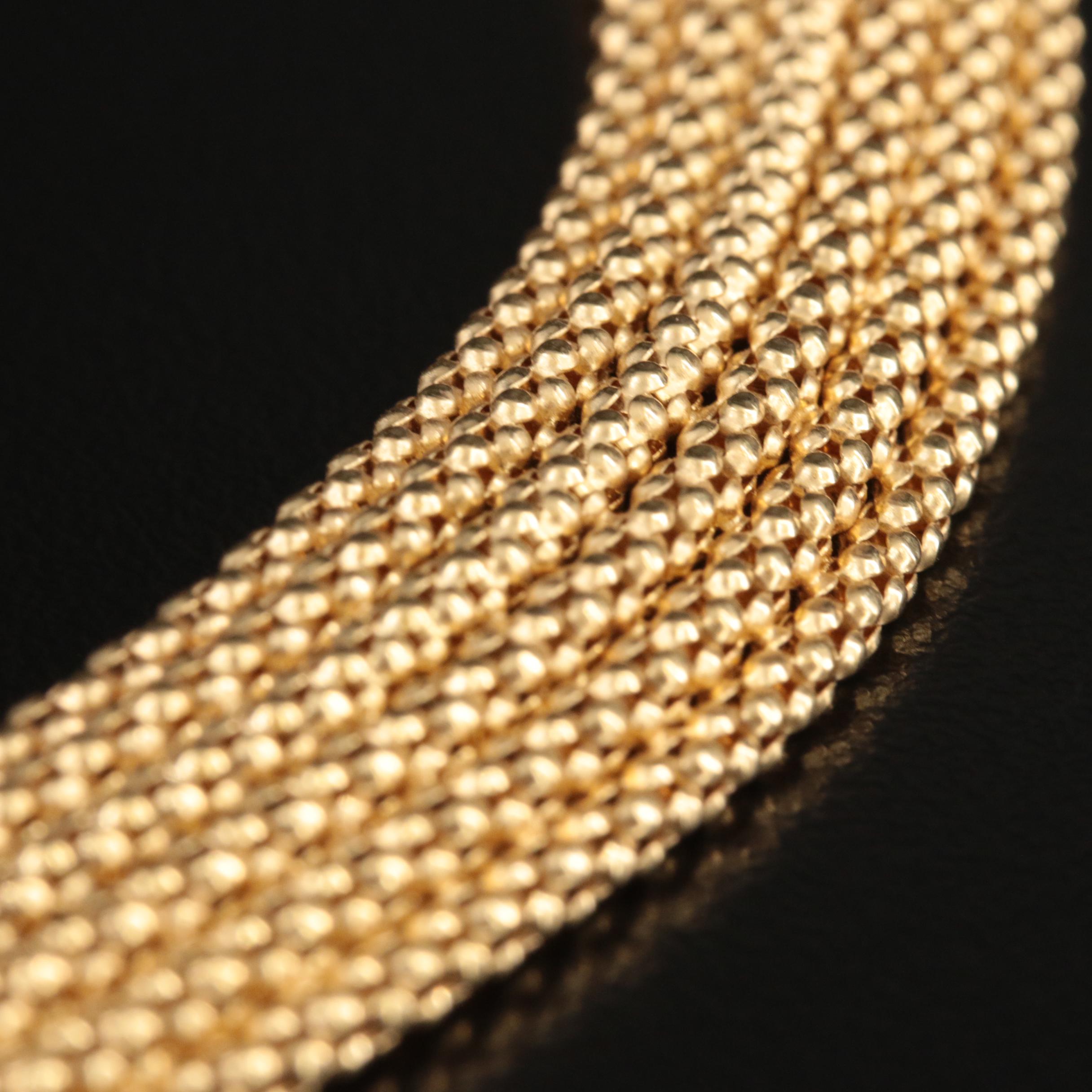 Italian 14K Popcorn Collar