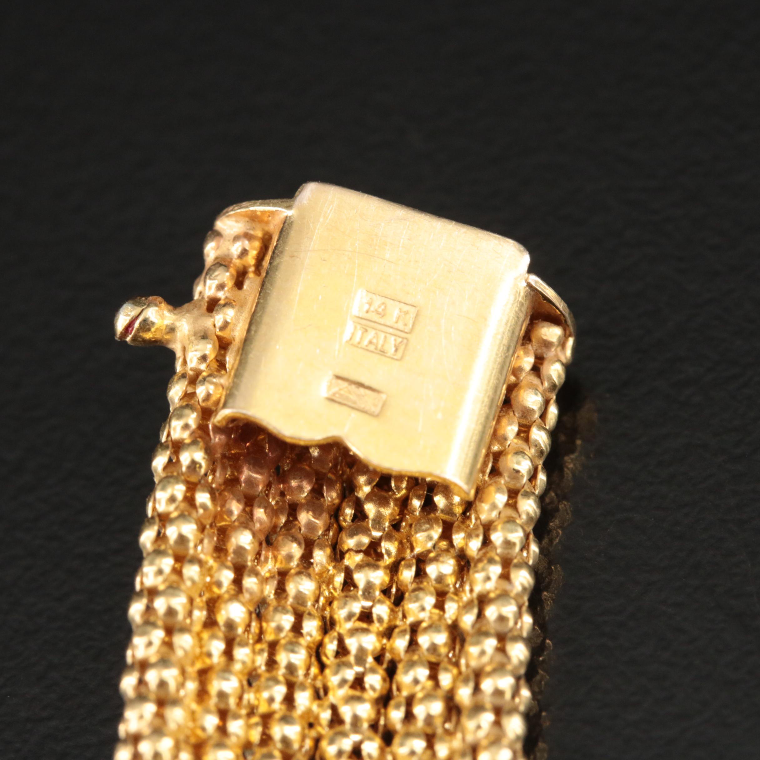 Italian 14K Popcorn Collar