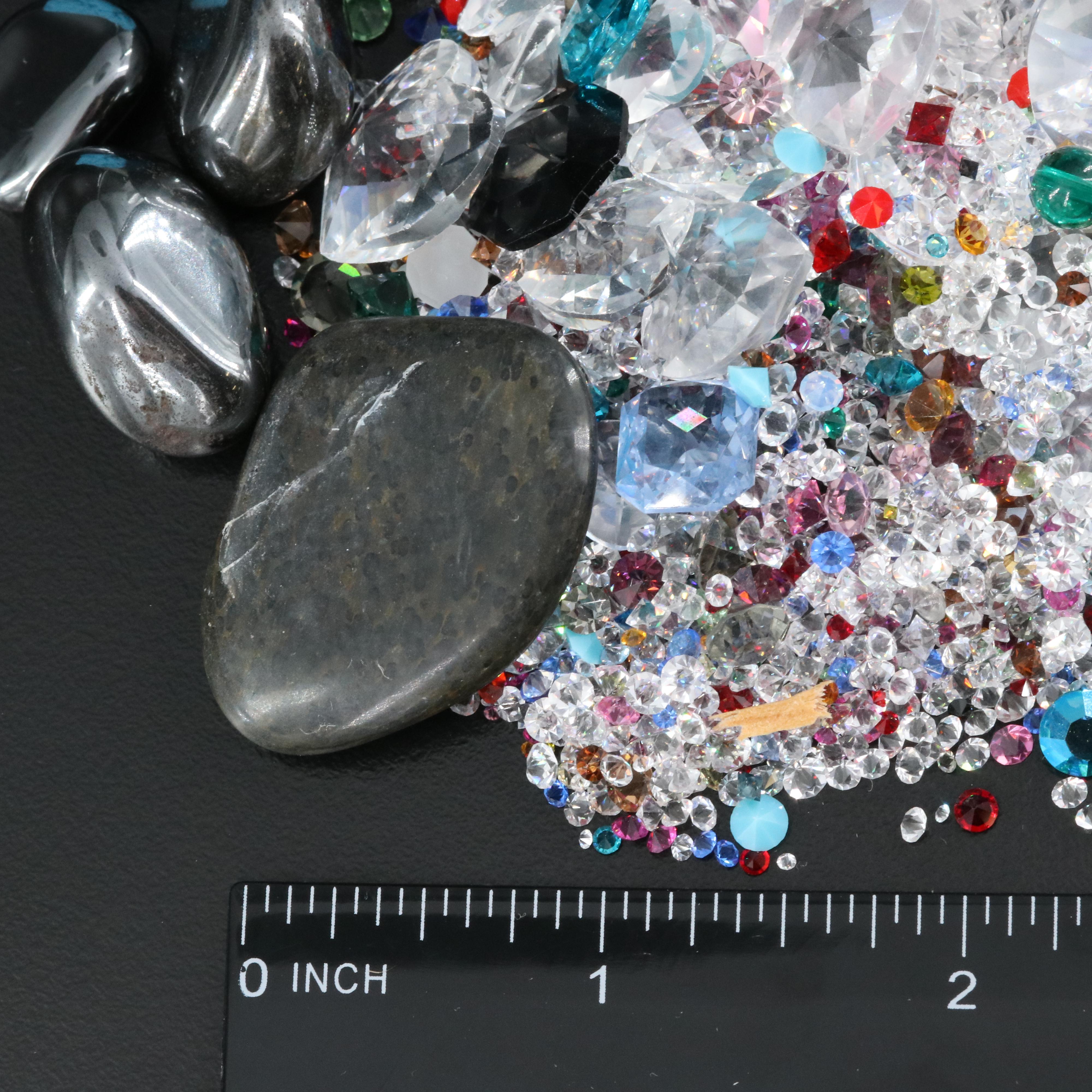 Loose Hematite, Bloodstone, Cubic Zirconia and Additional Gemstones