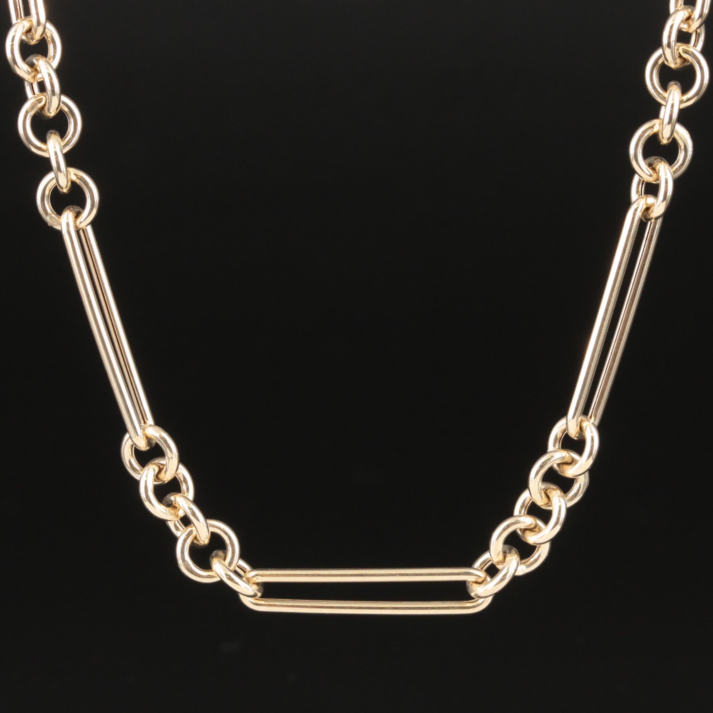 14K Fancy Link Necklace