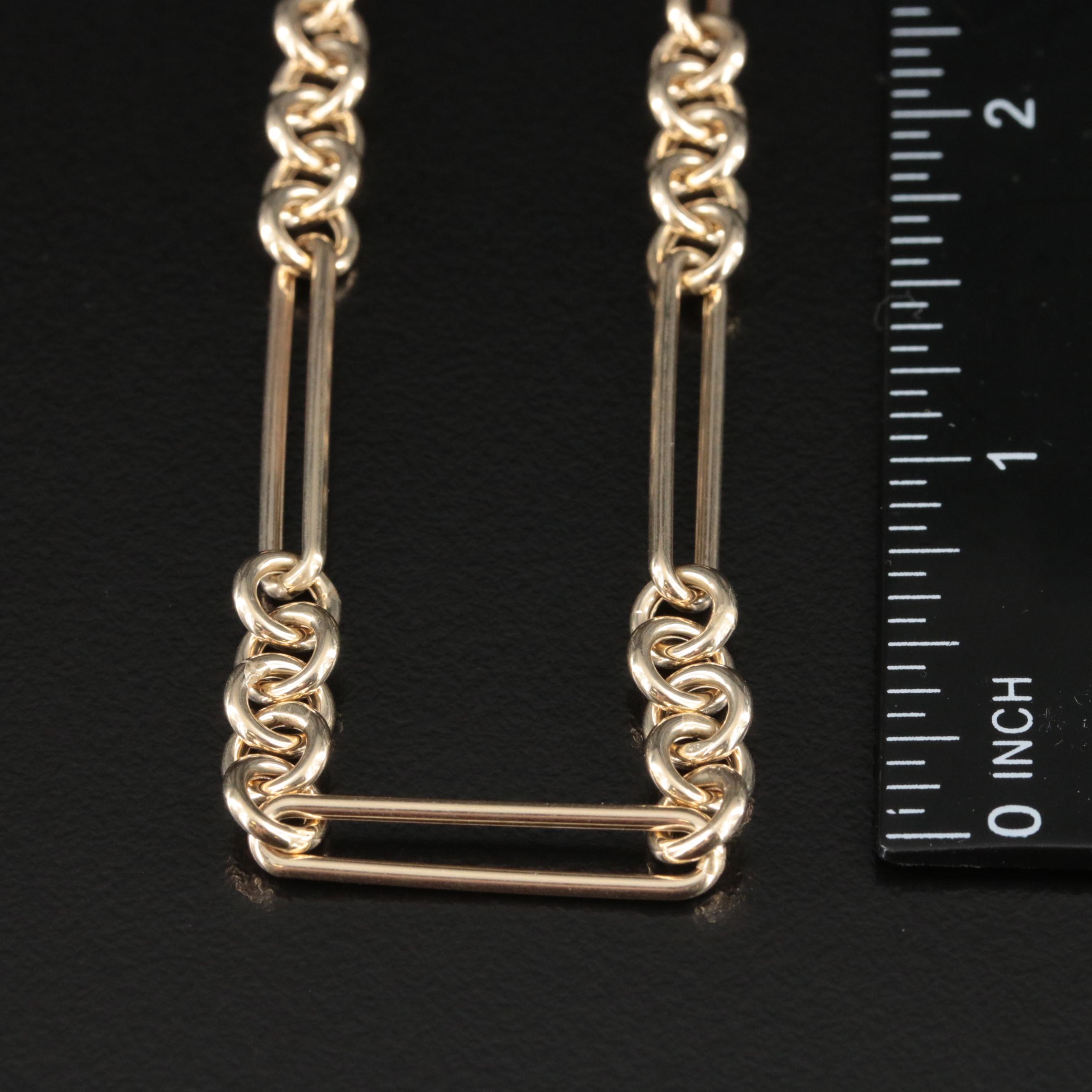 14K Fancy Link Necklace