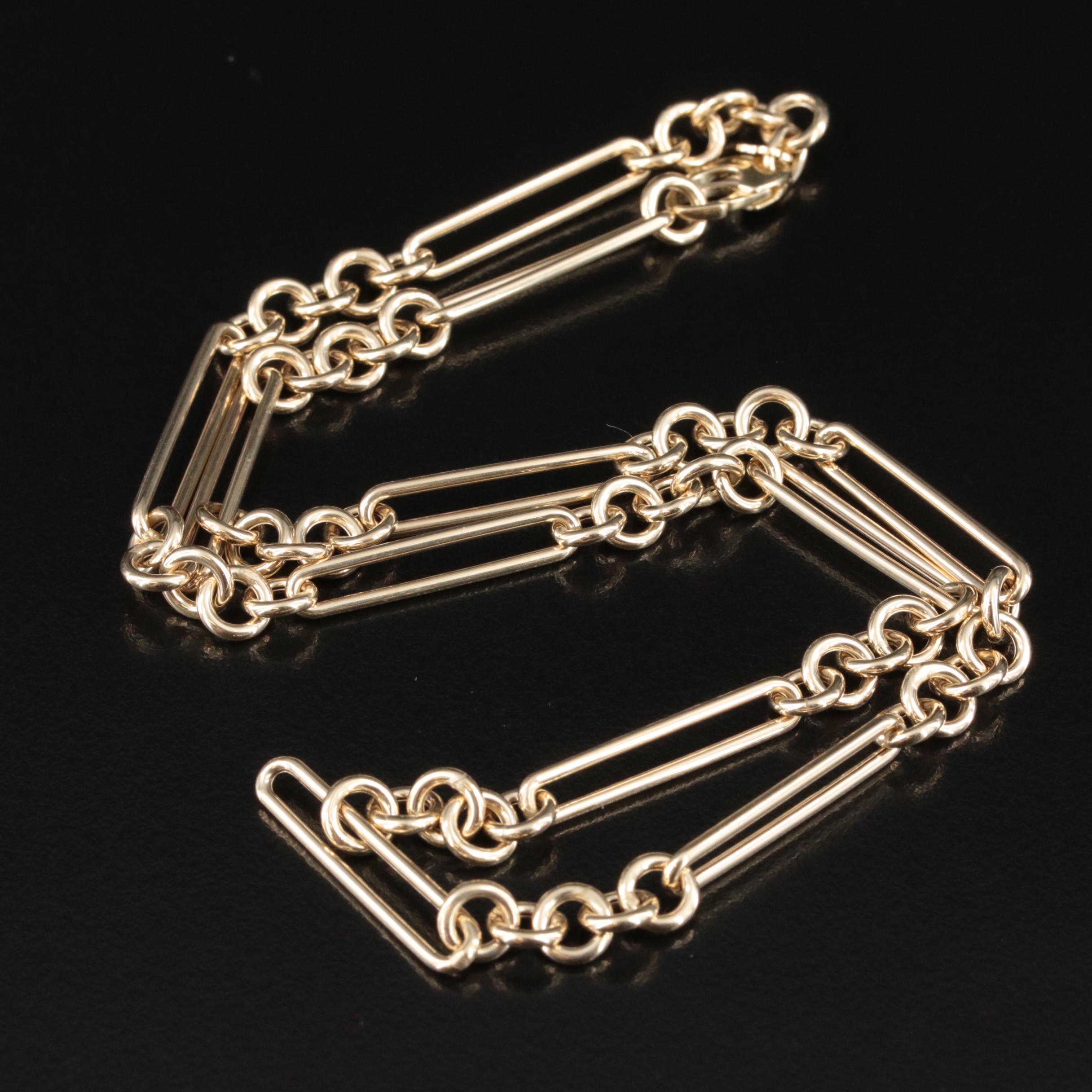 14K Fancy Link Necklace