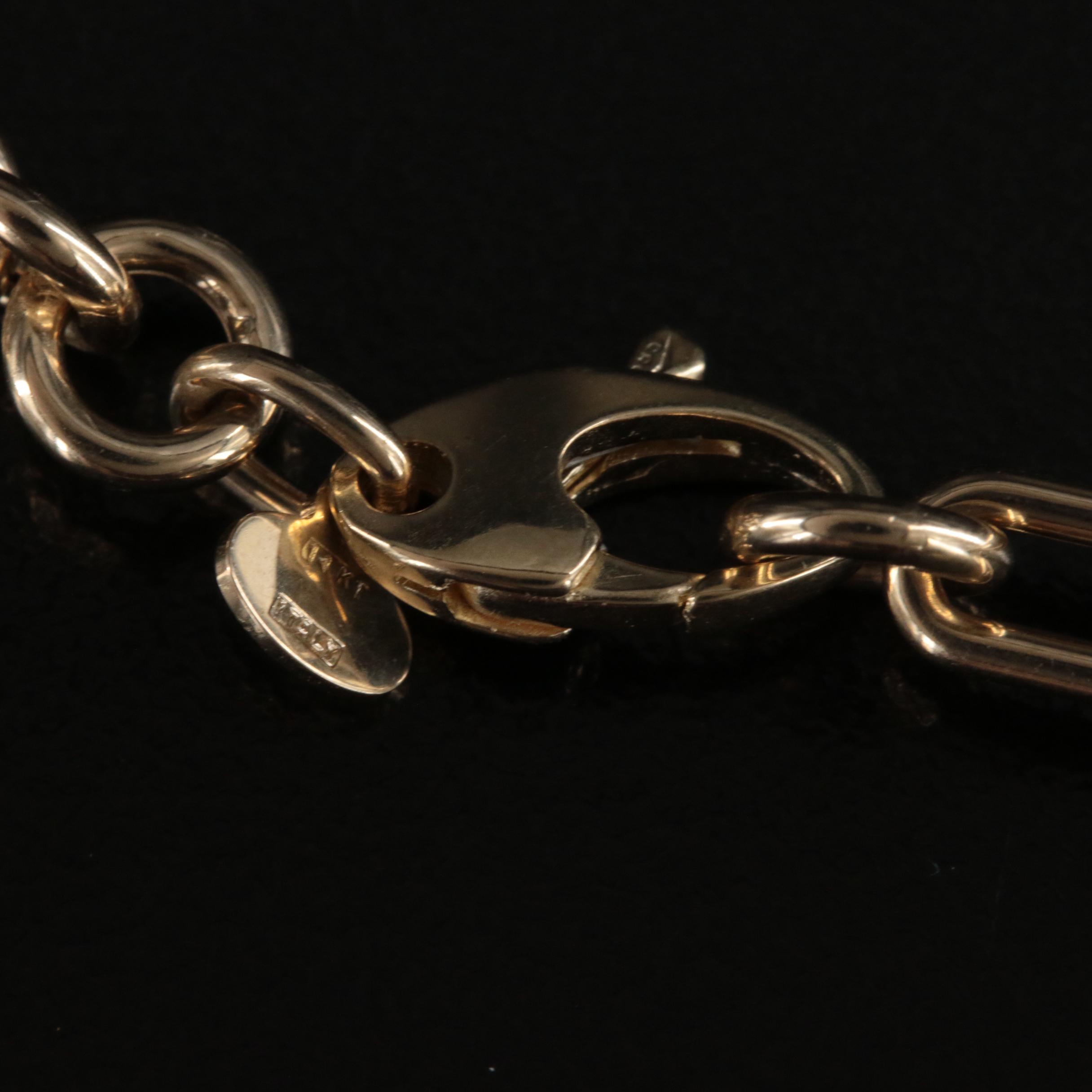 14K Fancy Link Necklace