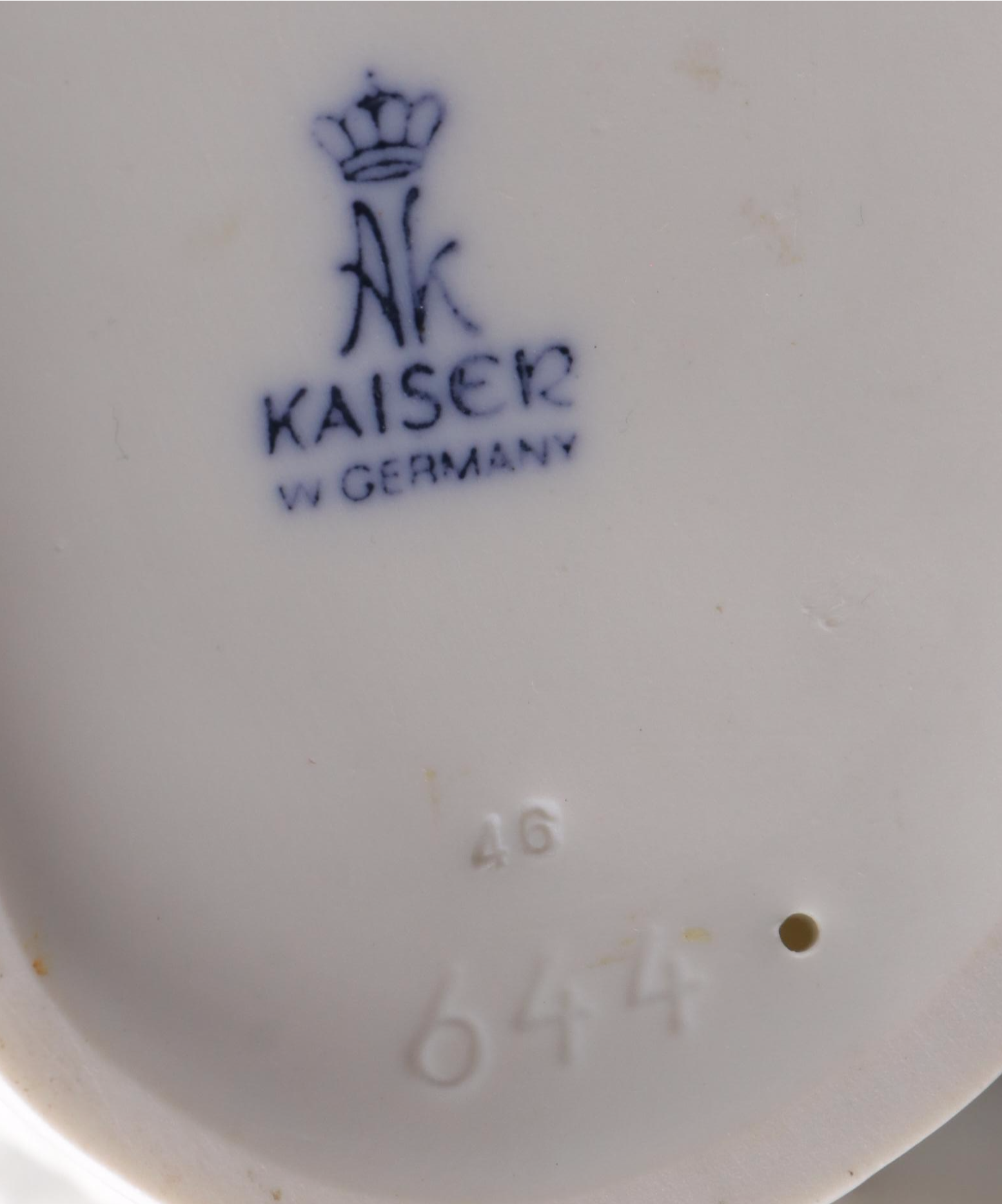 Kaiser White Bisque Angel Figural Candle Holder