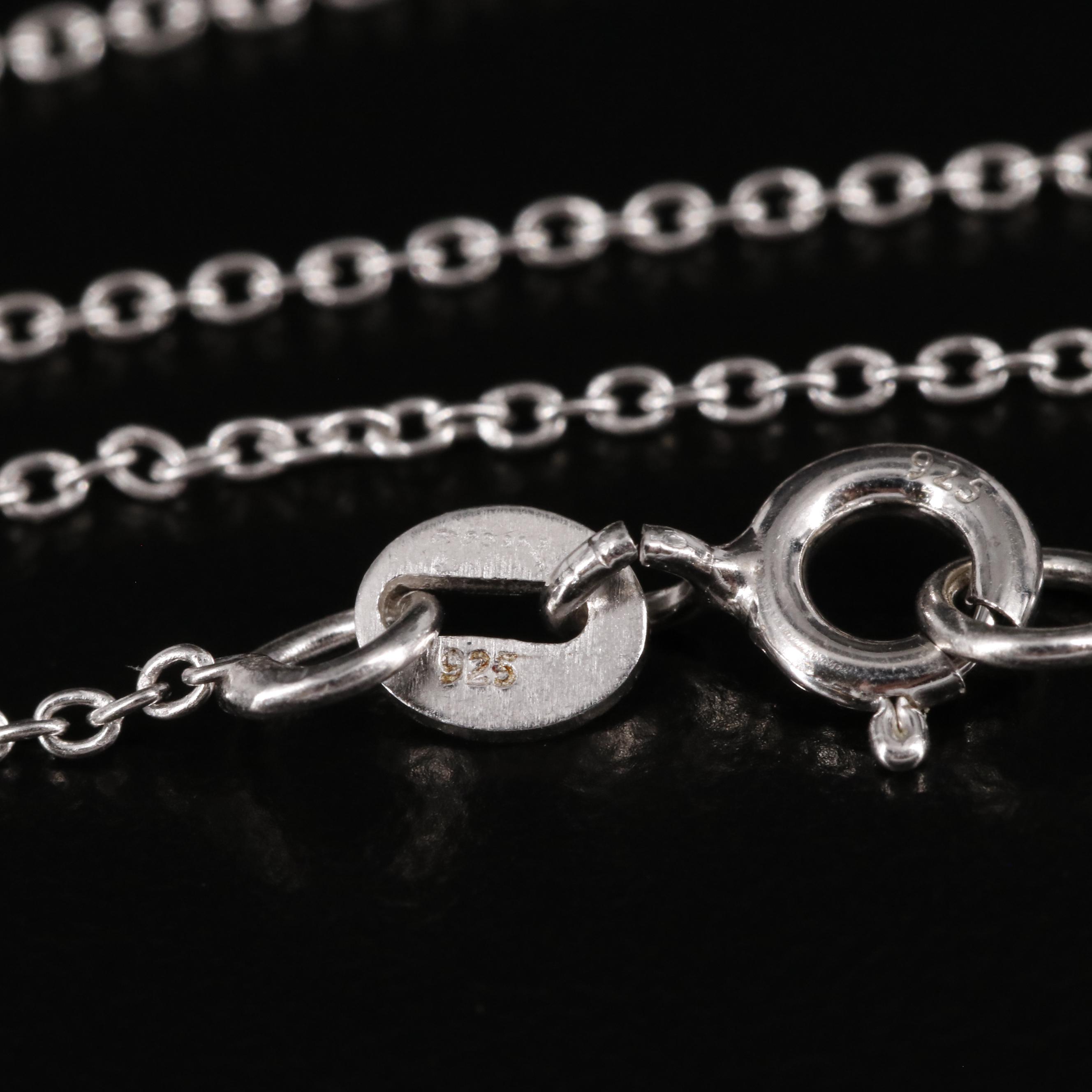 Sterling Citrine Pendant Necklace