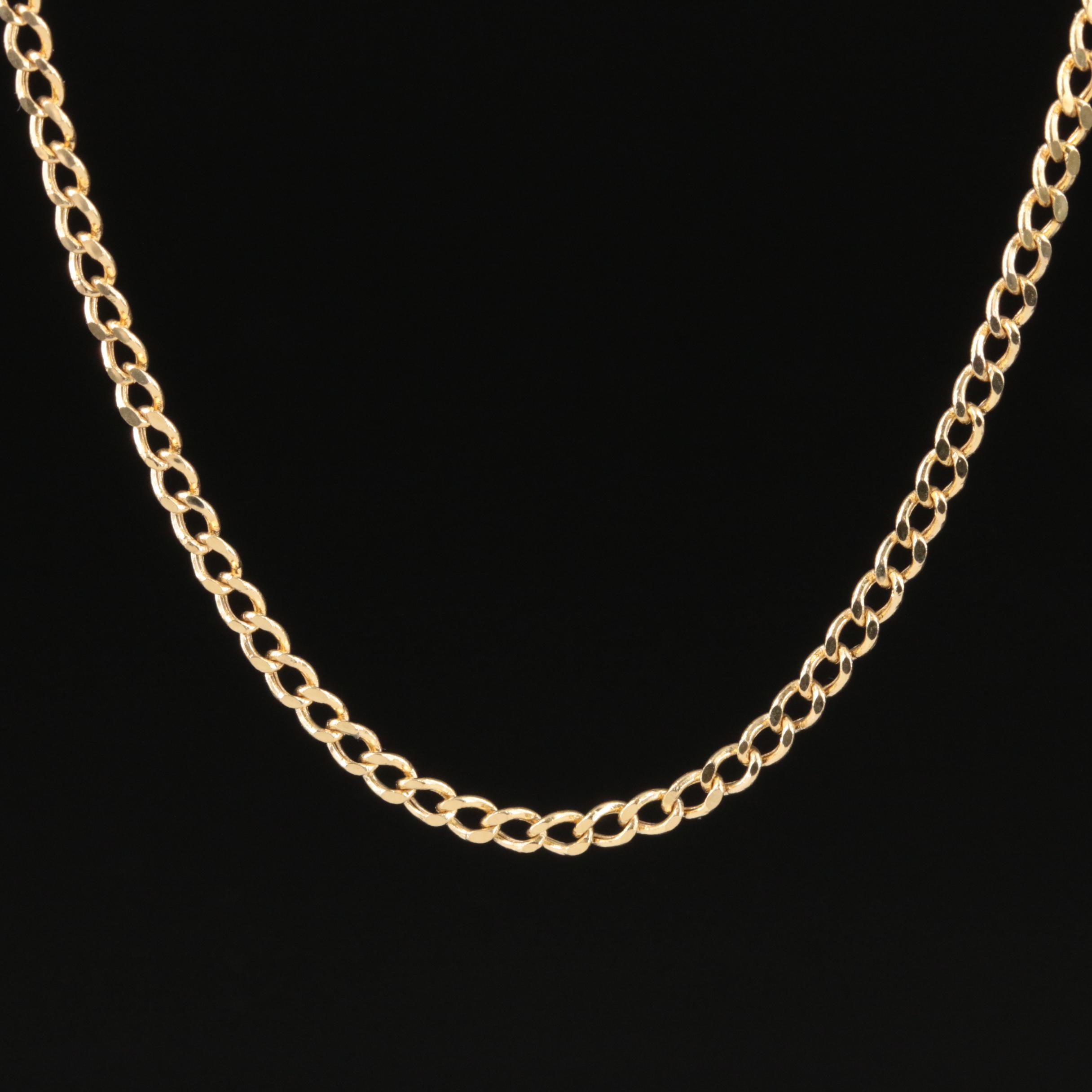 14K Curb Link Necklace