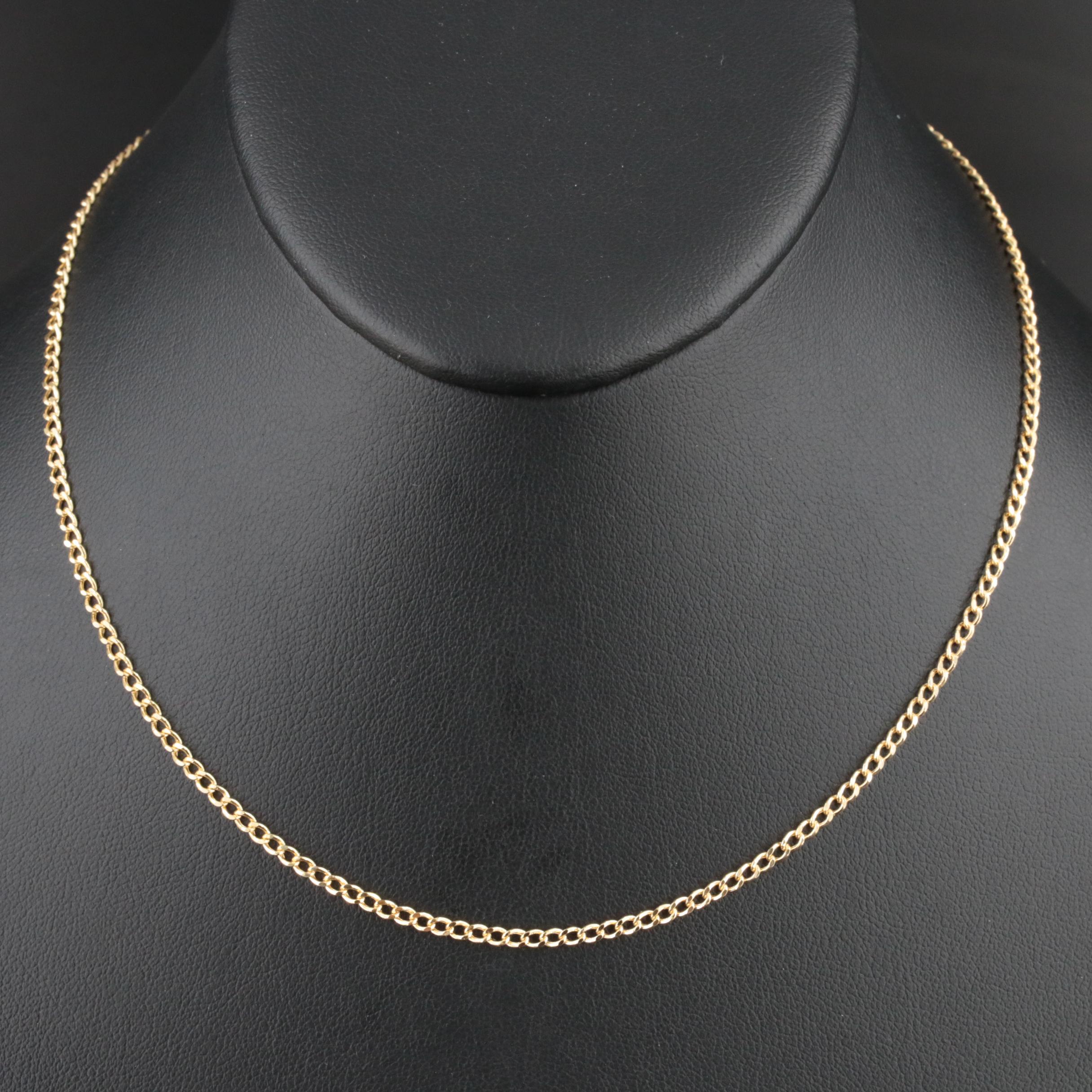 14K Curb Link Necklace