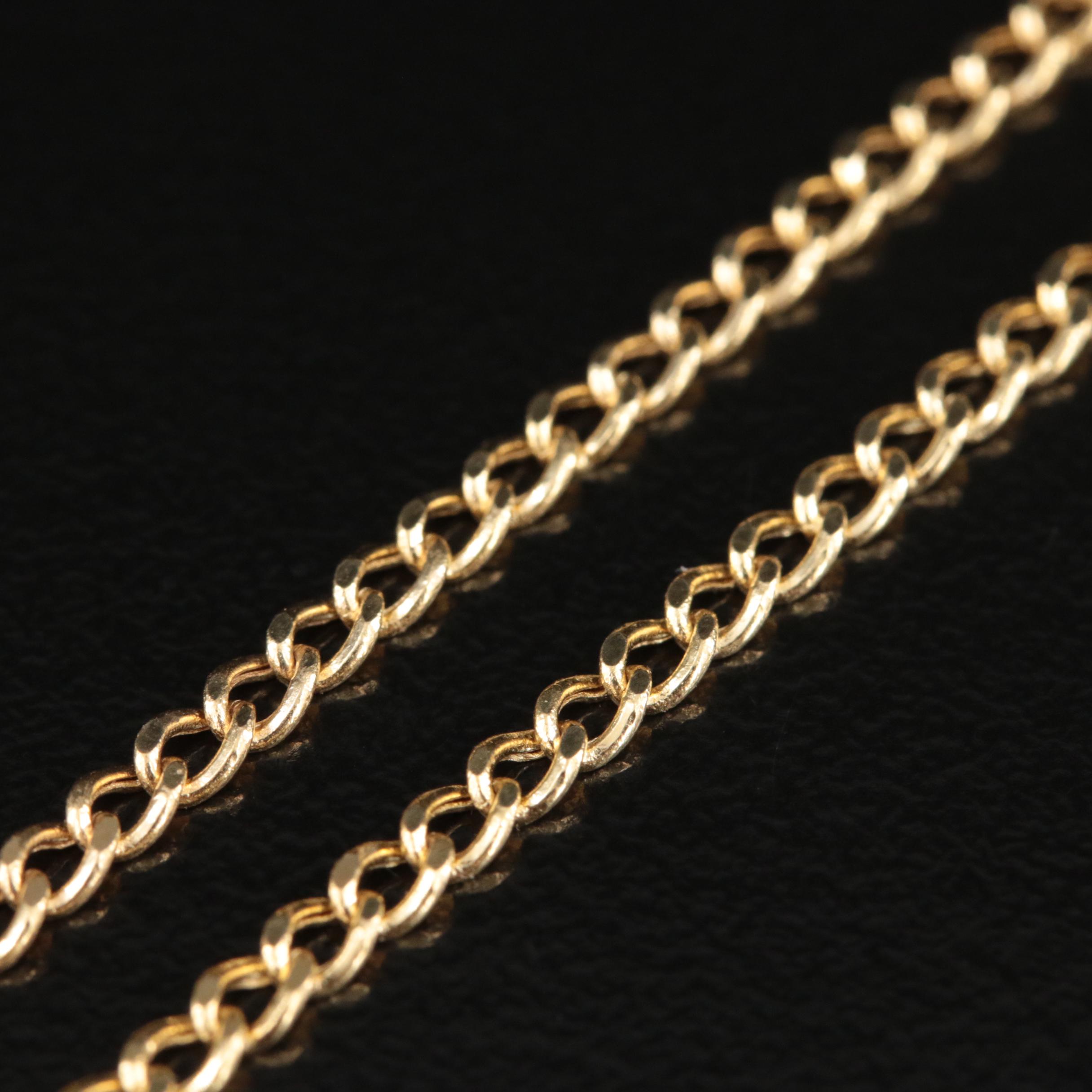 14K Curb Link Necklace