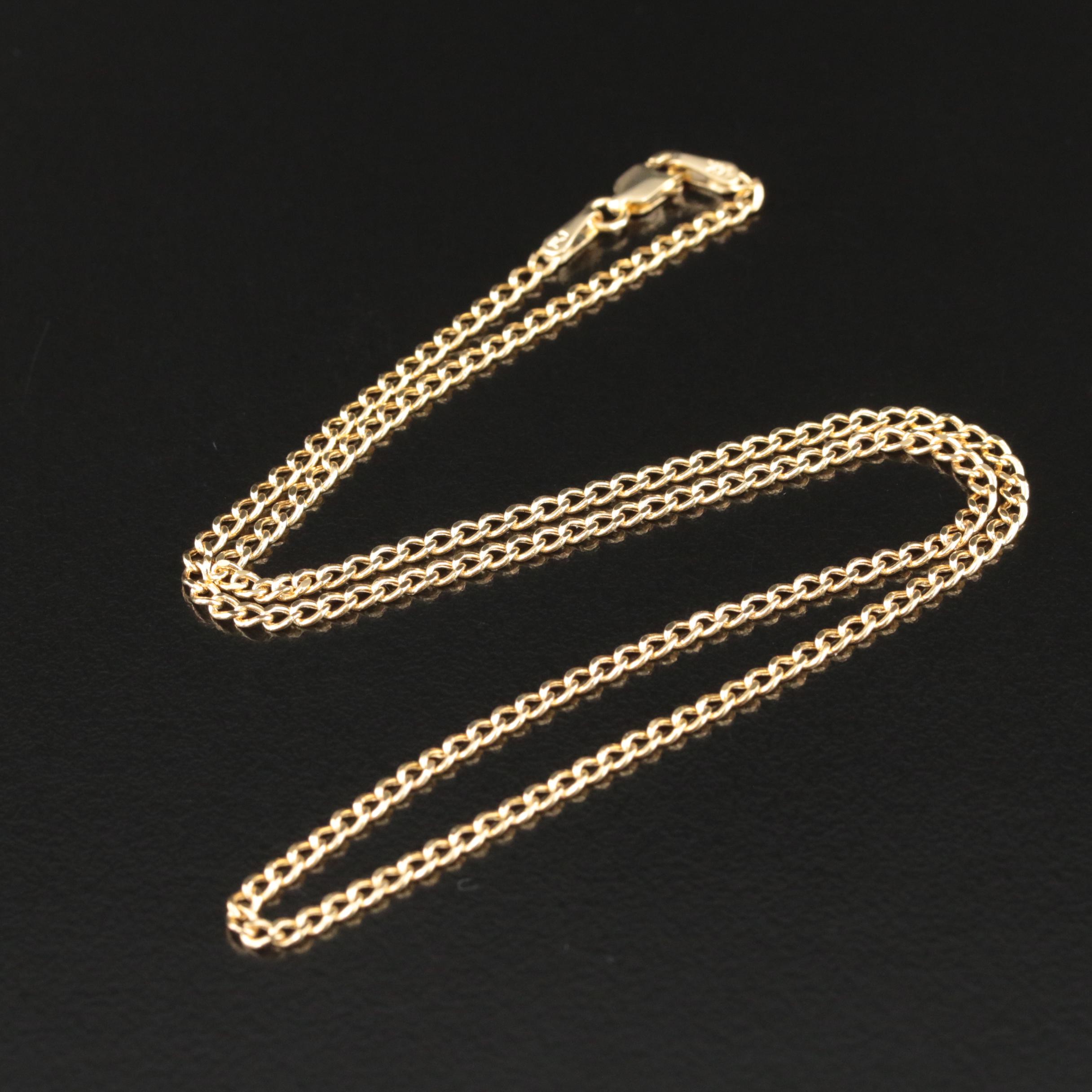 14K Curb Link Necklace