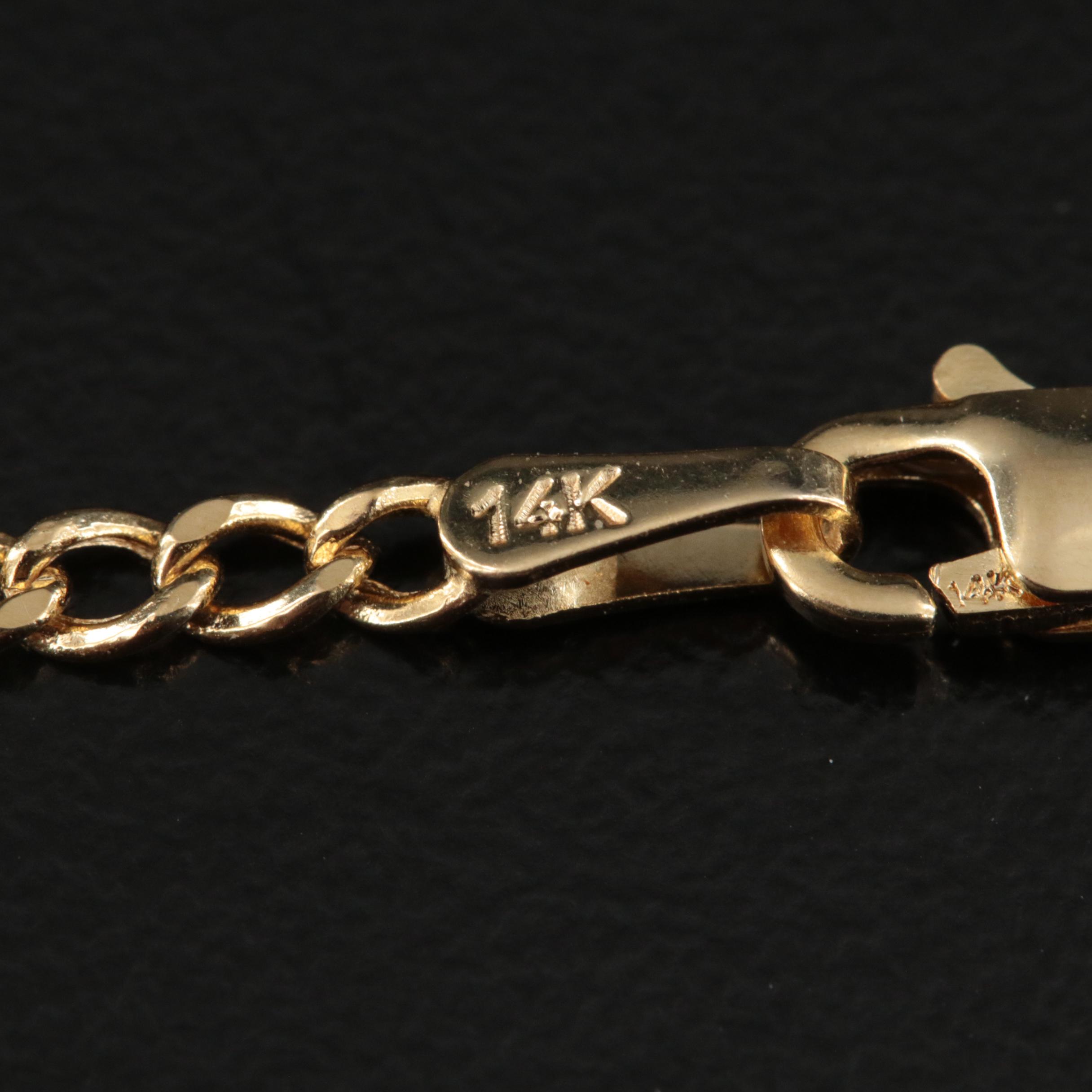 14K Curb Link Necklace