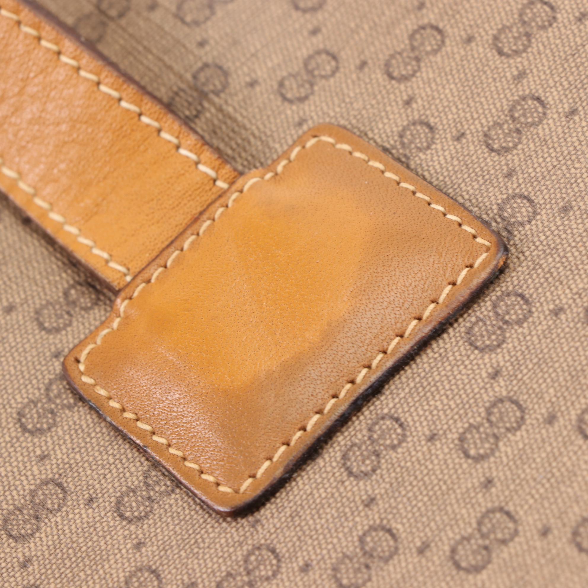 Gucci Tote in Micro GG Supreme Canvas and Leather