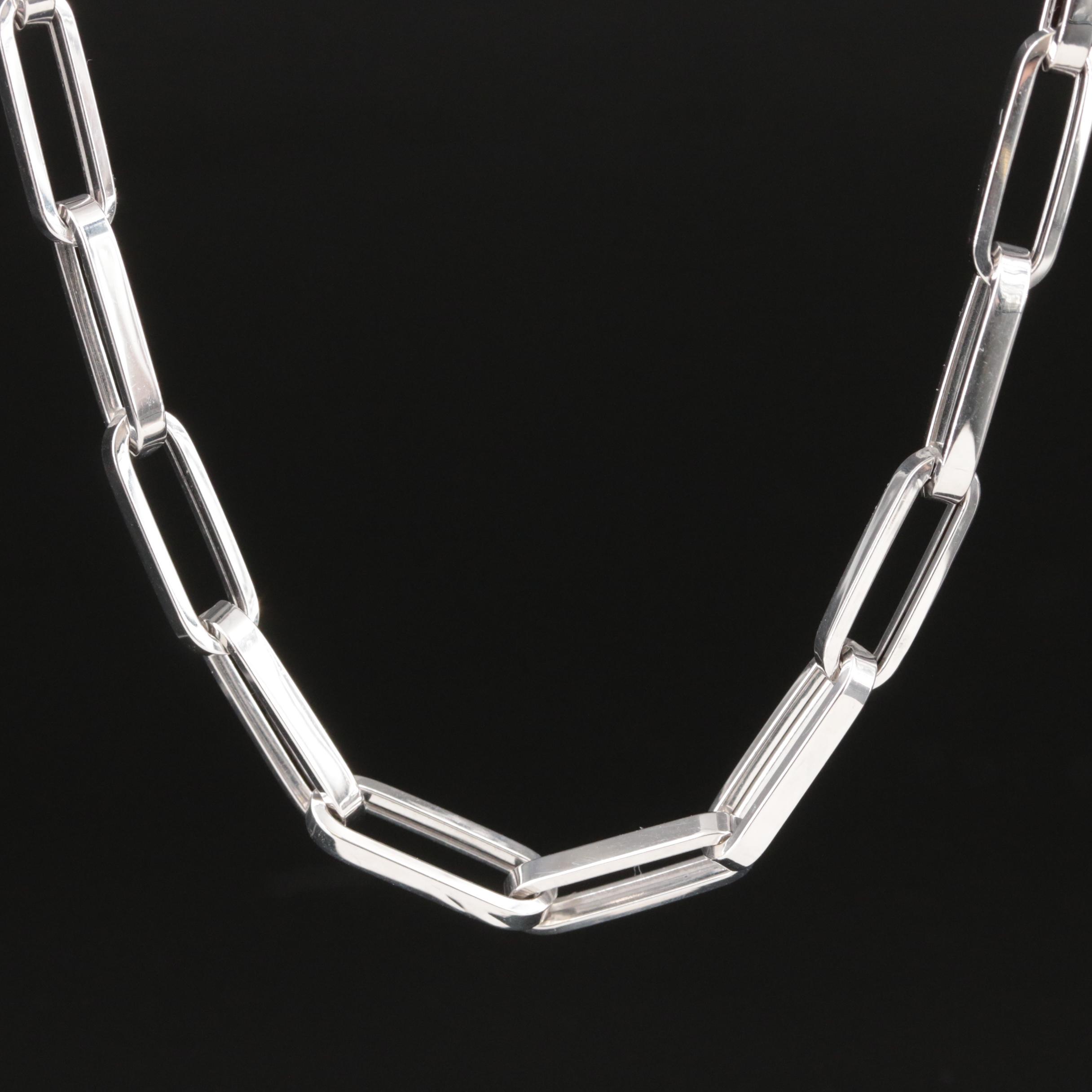 14K Paper Clip Chain Necklace