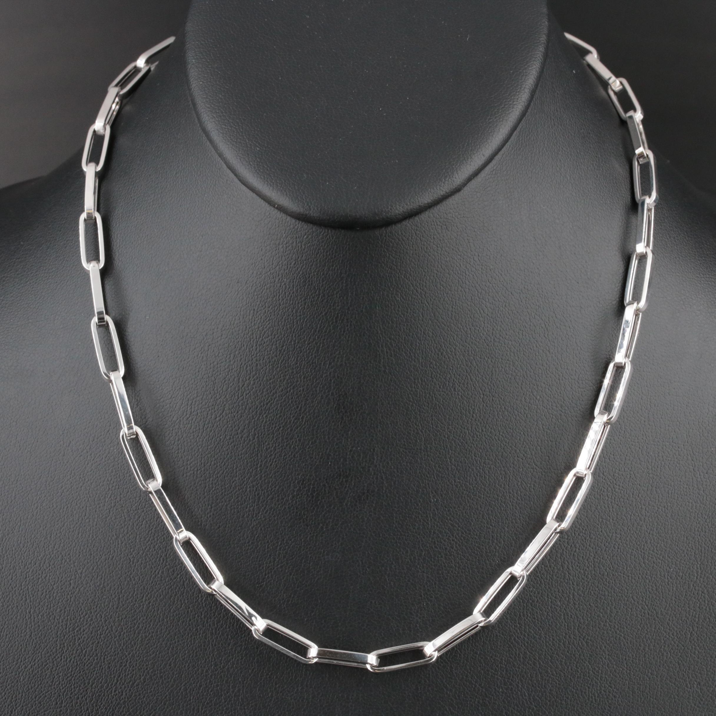 14K Paper Clip Chain Necklace