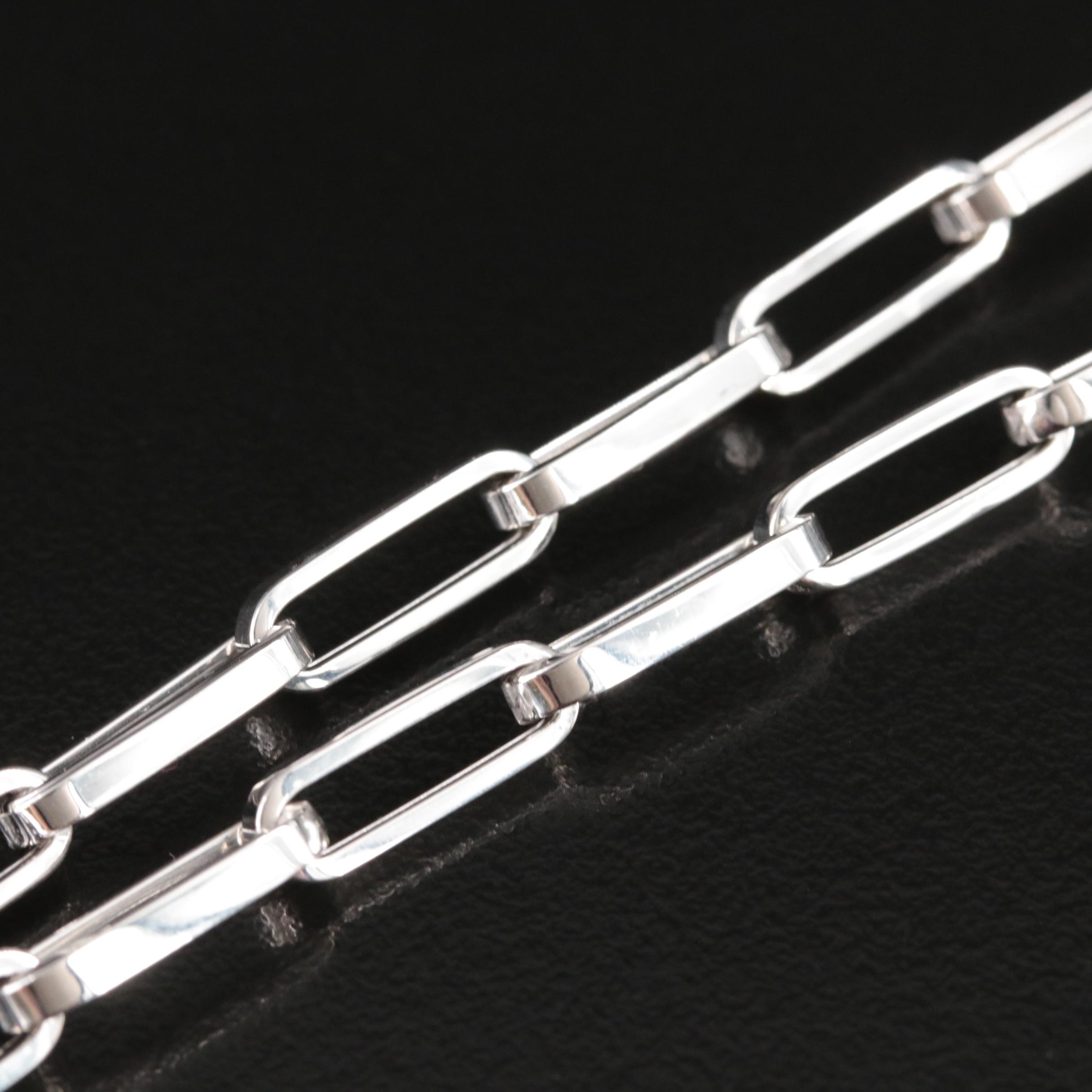 14K Paper Clip Chain Necklace