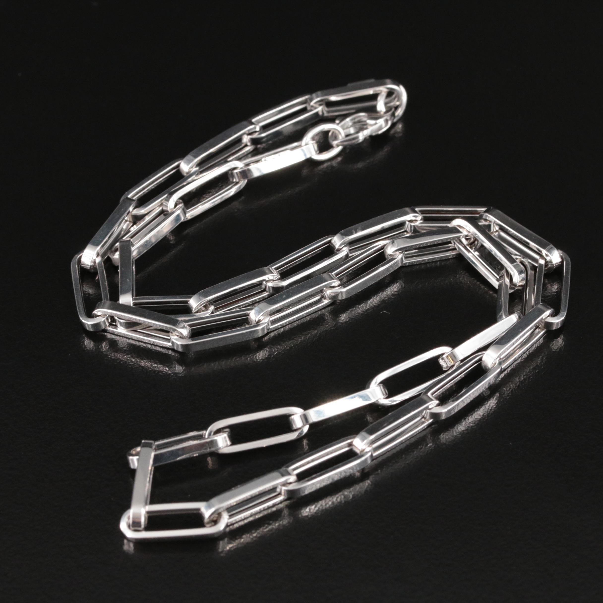 14K Paper Clip Chain Necklace