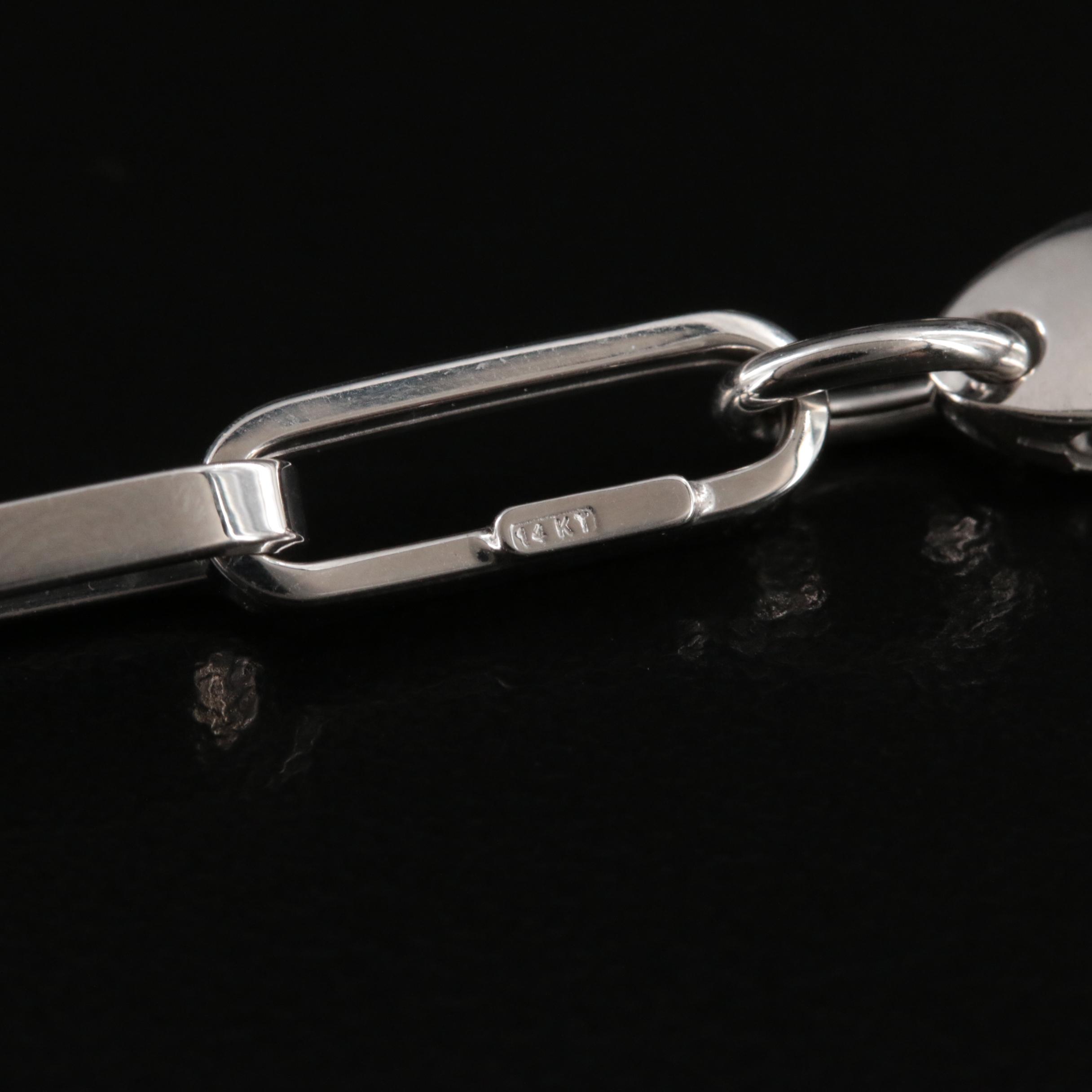 14K Paper Clip Chain Necklace