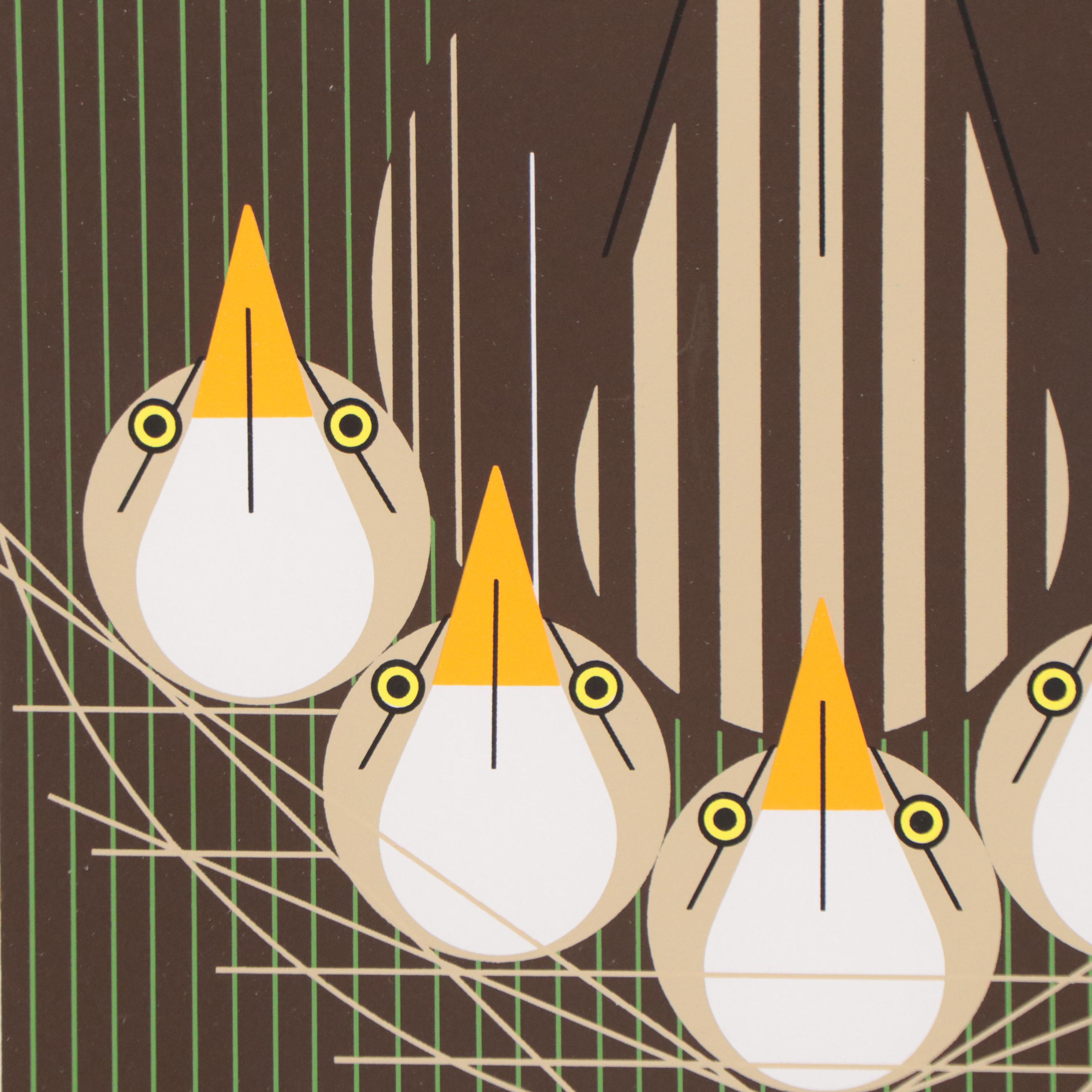 Charley Harper Serigraph "Bittern Suite," 1978