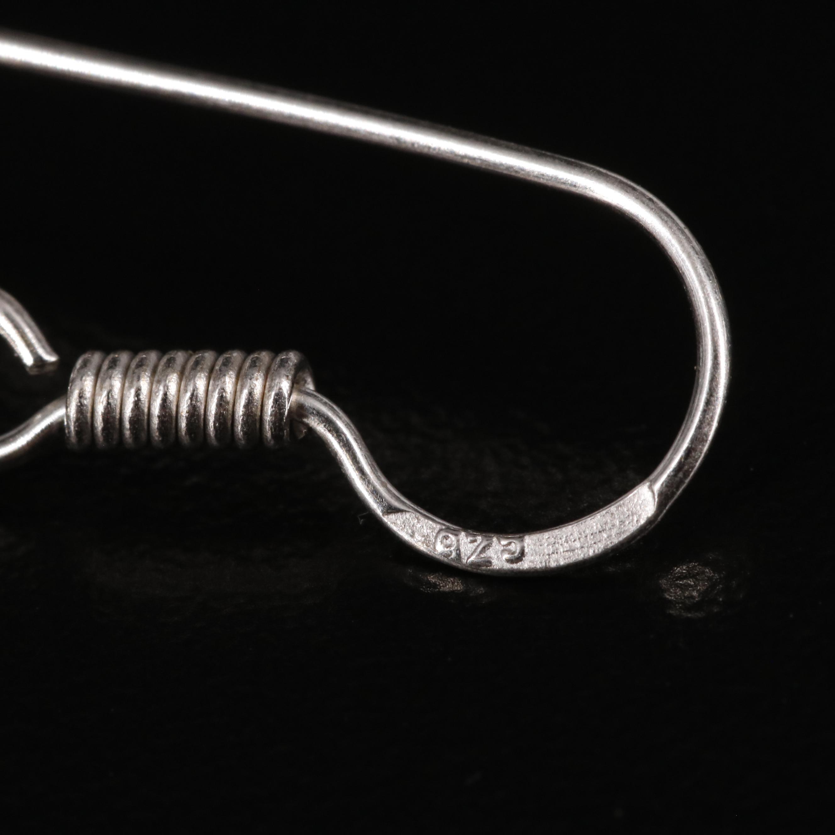 Sterling Rose Quartz and Garnet Dangle Earrings