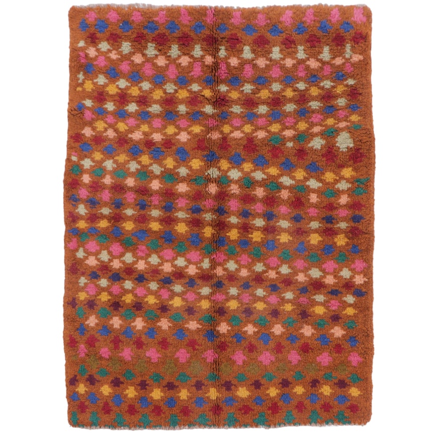 2'4 x 3'2 Hand-Knotted Afghan Baluch Accent Rug