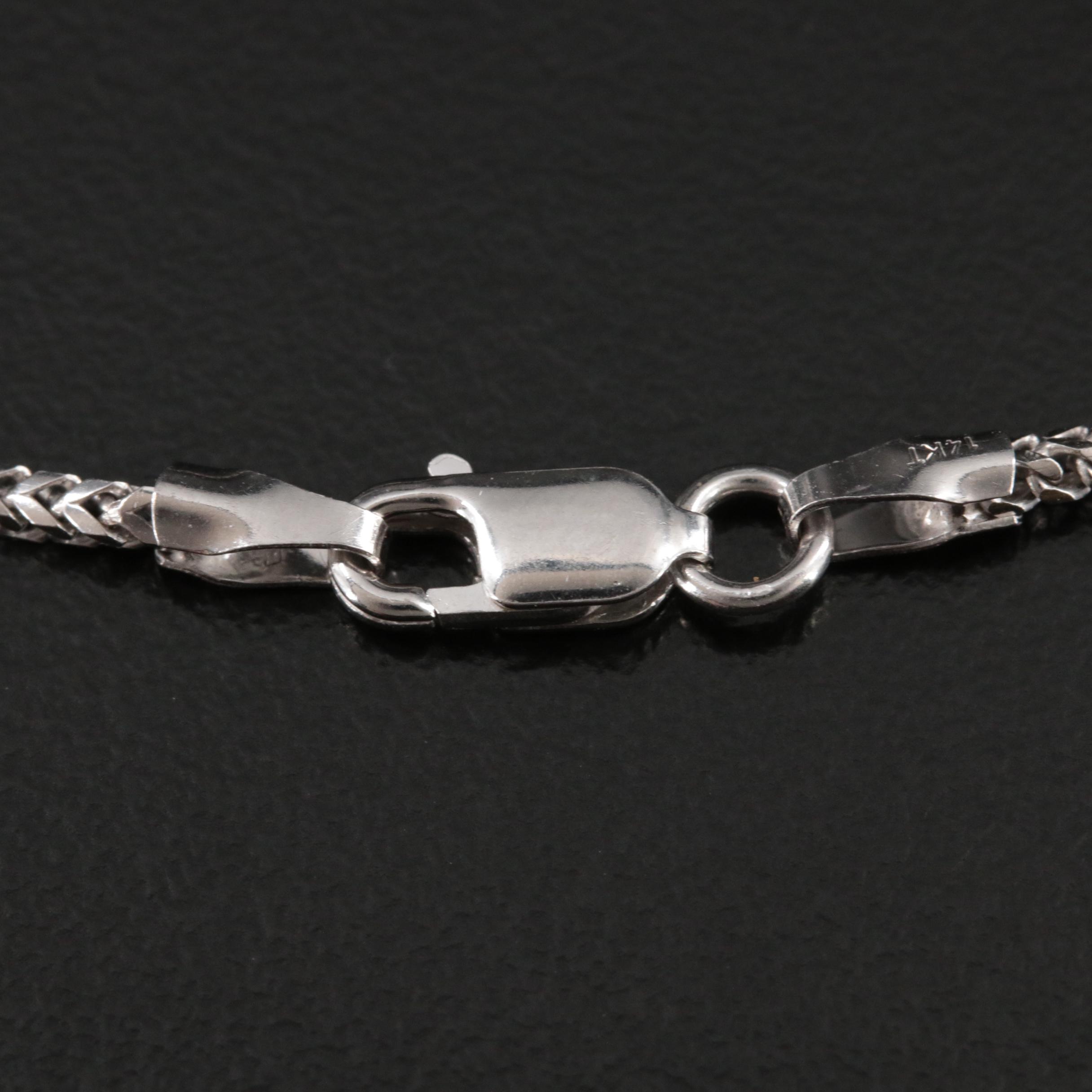 14K Corundum and Diamond Pendant Necklace