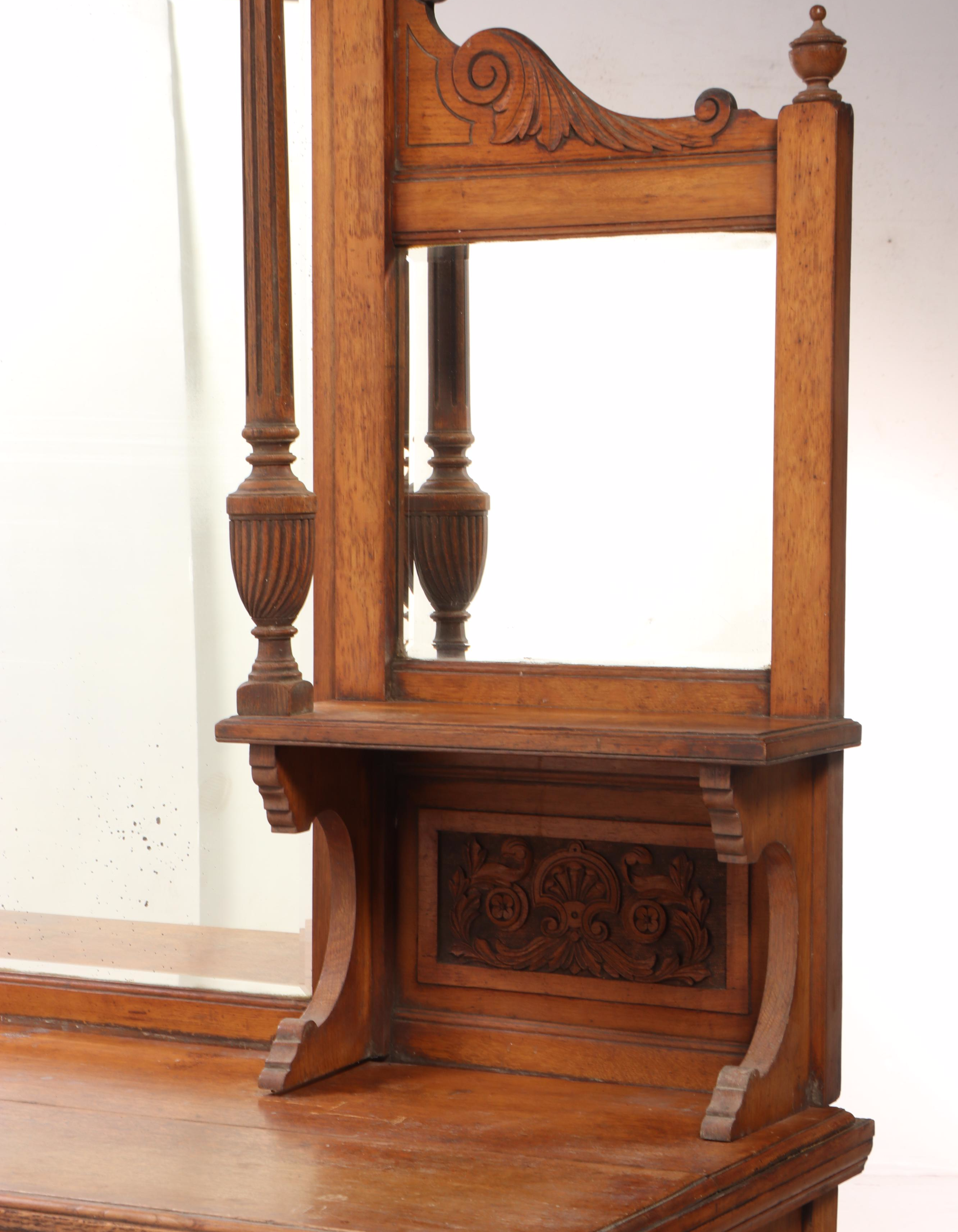 English Victorian Renaissance Revival Oak Sideboard Cabinet, 19th Century