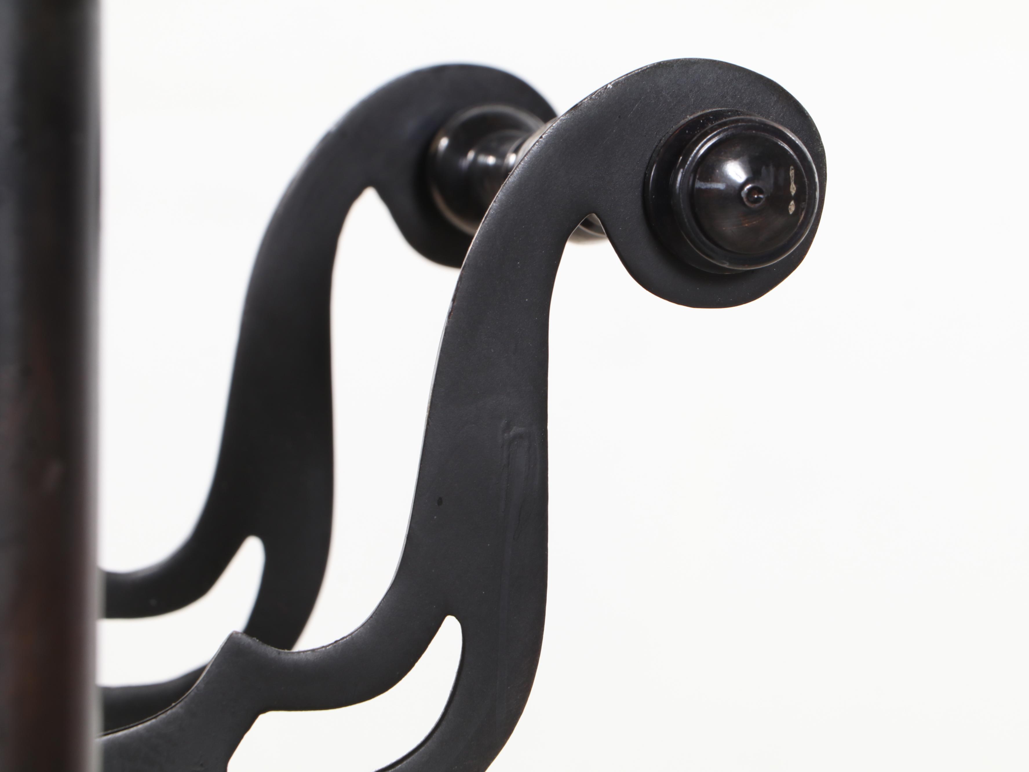 Bronze-Patinated Brass Collapsible Tray Top Side Table