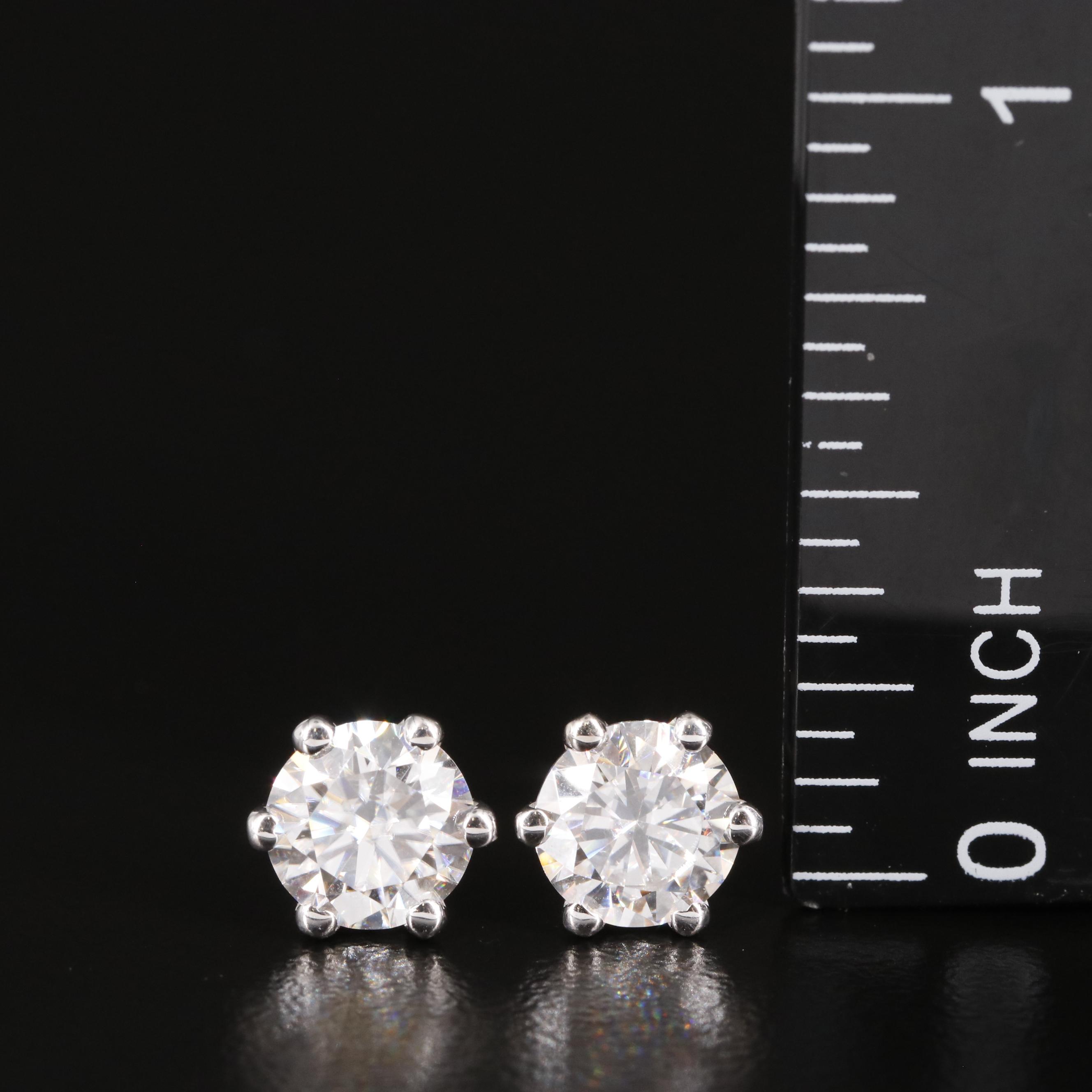 Sterling Moissanite Stud Earrings