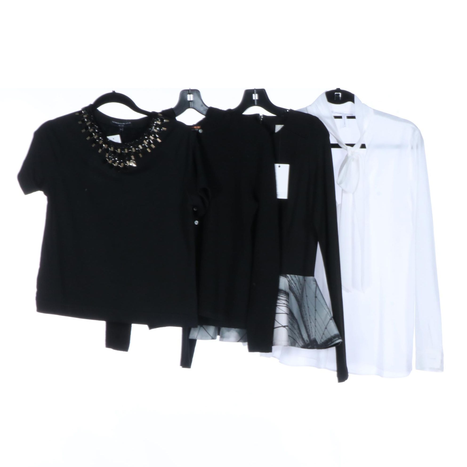 Julie Haus Novak Peplum Top, A. Giannetti Merino Wool Hoodie and Other Tops